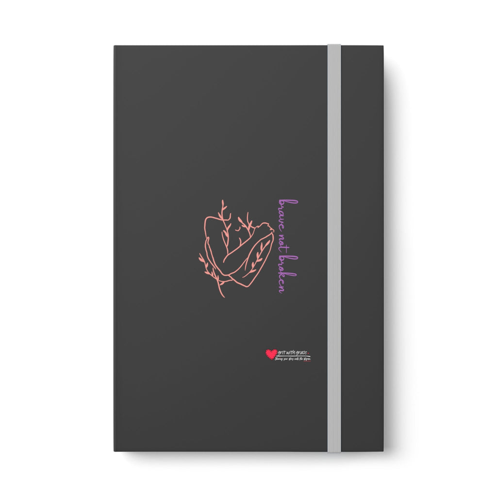 Mental Health Matters - "Brave not broken" - Color Contrast Notebook - Ruled