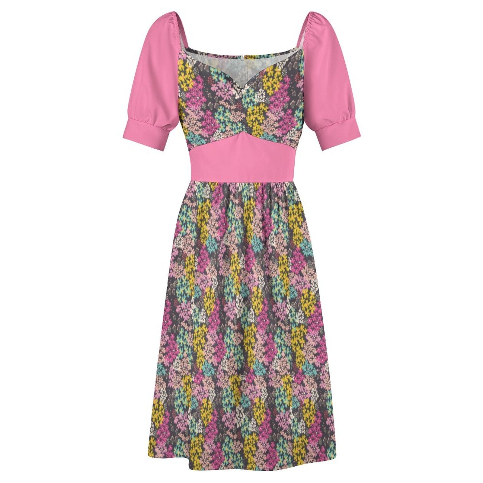 Summer Vibes Short Sleeve V Neck Lovely Dress