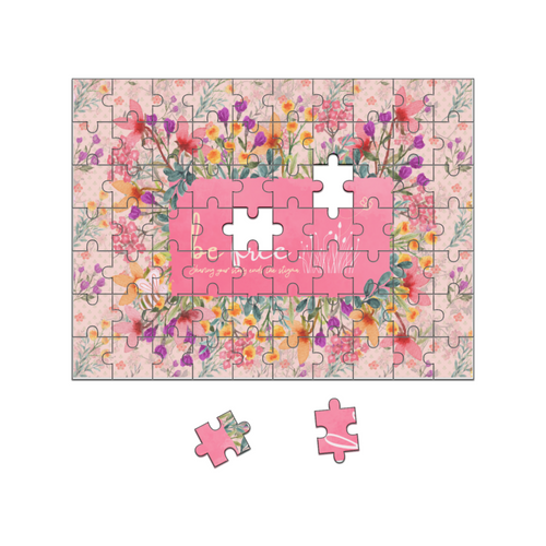 Bee Happy: Embrace Freedom Jigsaw Puzzle | Self-Love Inspirational Gift | Grit With Grace Original Art by Kymberly Robinson