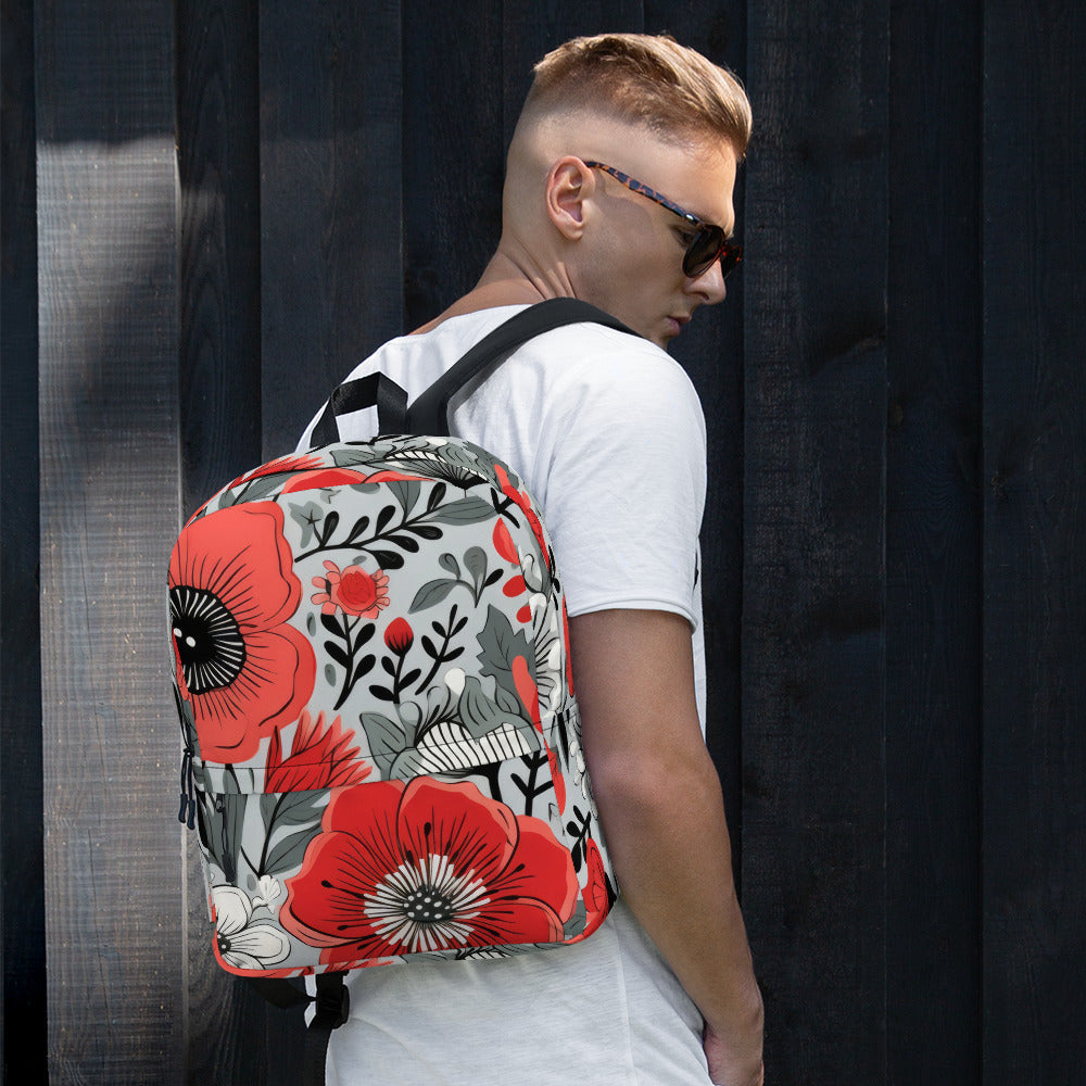 Floral Backpack, Flower Lover Rucksack, Botanical School Bag, Flower Enthusiast Bag, Blossom Backpack, Lovely Bloom Backpack, Spring Inspired Carryallack