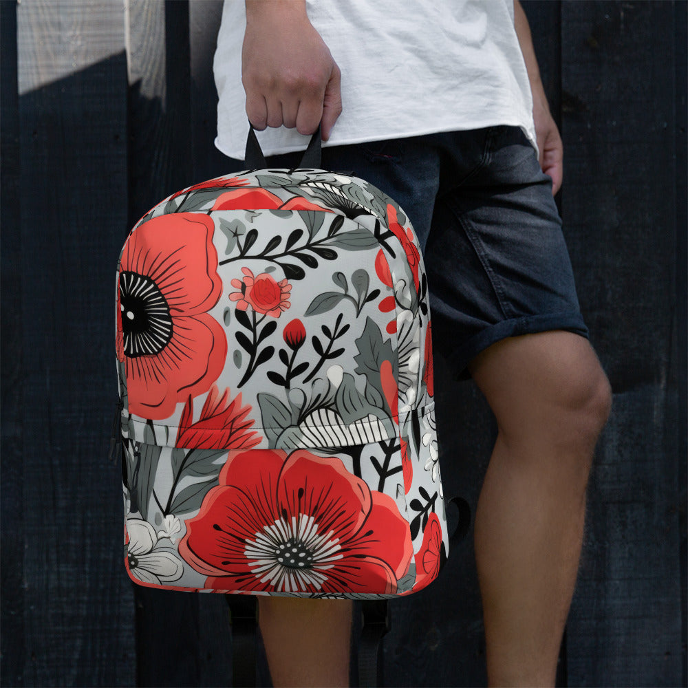 Floral Backpack, Flower Lover Rucksack, Botanical School Bag, Flower Enthusiast Bag, Blossom Backpack, Lovely Bloom Backpack, Spring Inspired Carryallack
