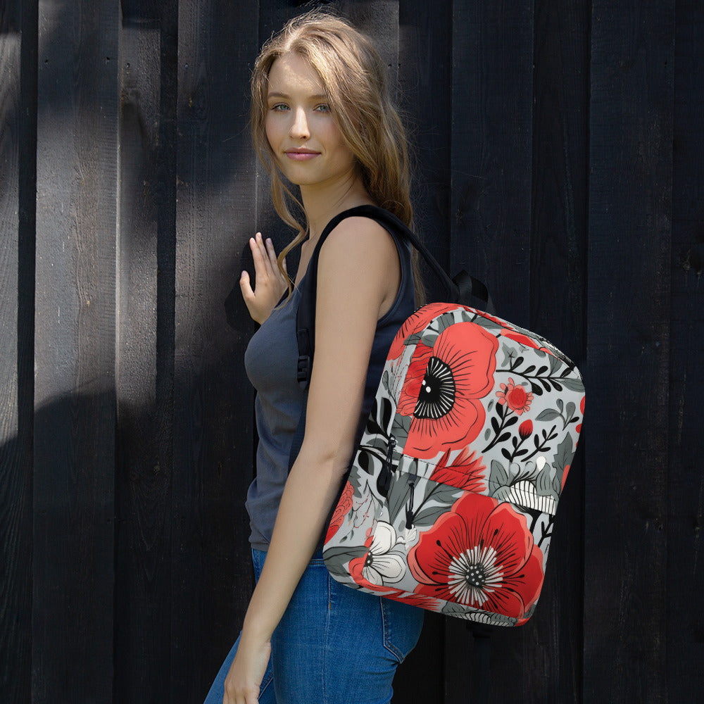 Floral Backpack, Flower Lover Rucksack, Botanical School Bag, Flower Enthusiast Bag, Blossom Backpack, Lovely Bloom Backpack, Spring Inspired Carryallack