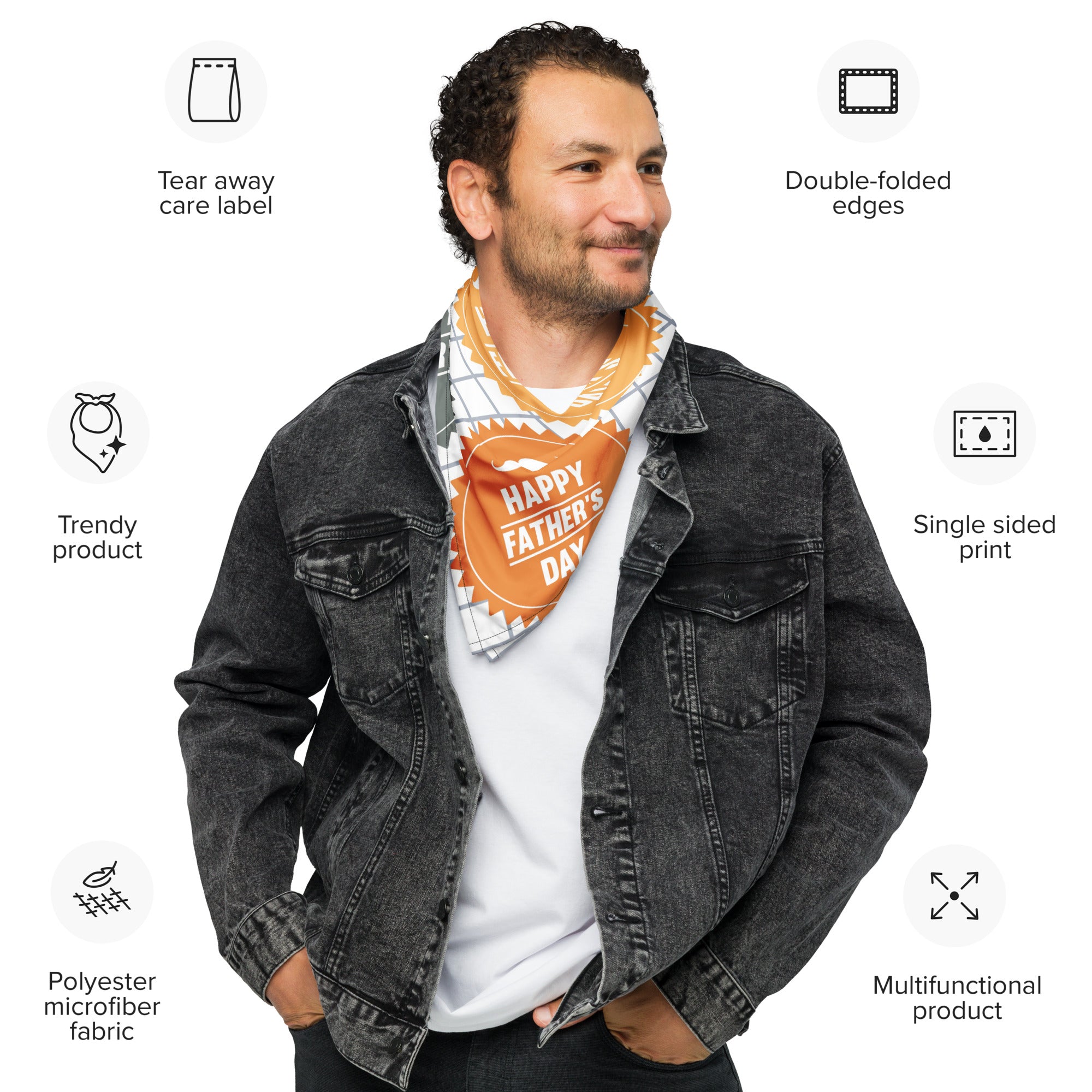 Cool Dad Bandana, Father Gift Bandana, Stylish Papa Neck Scarf, Dad Style Neckwear, Fatherly Bandana, Best Papa Bandana, Father’s Day Present