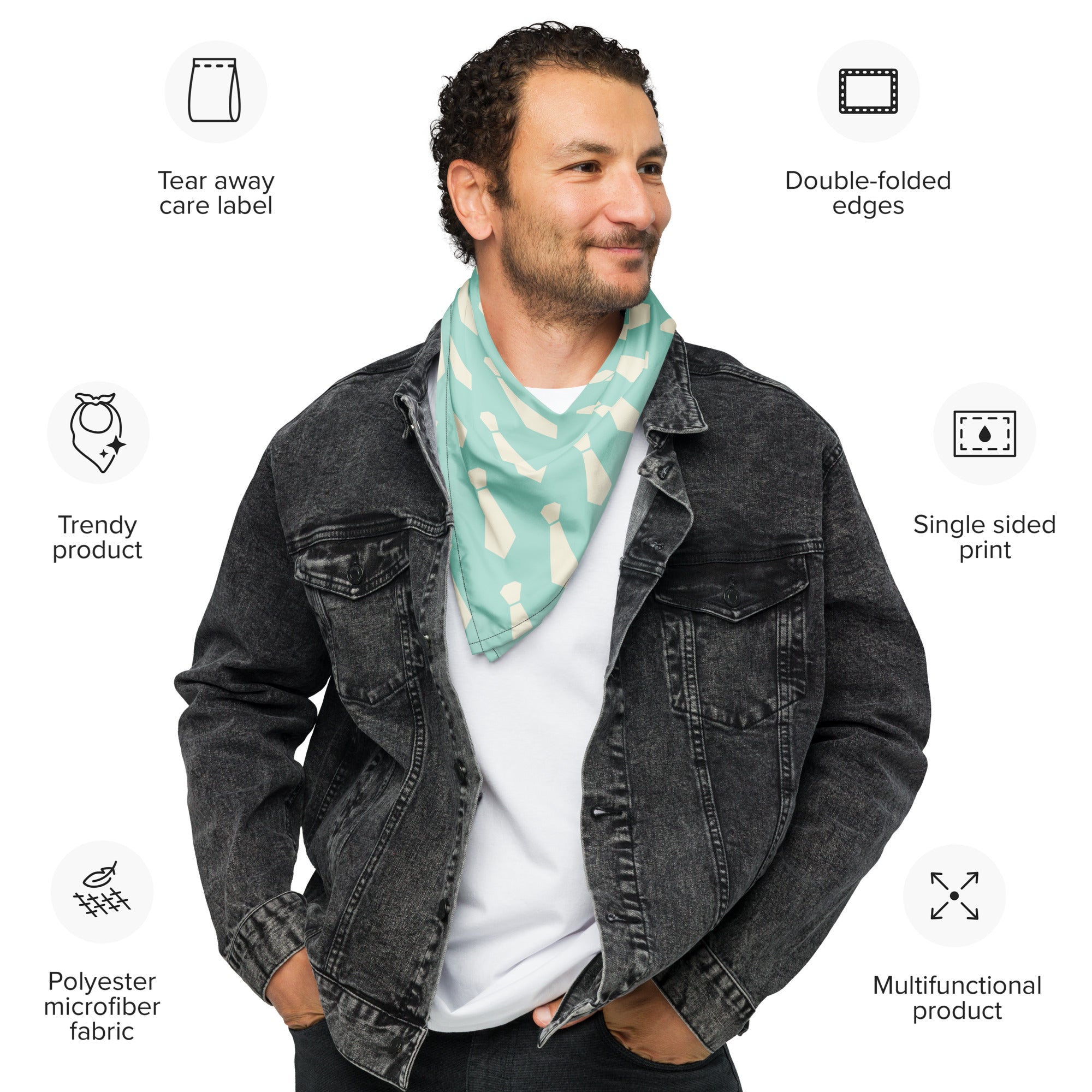 Cool Dad Bandana, Father Gift Bandana, Stylish Papa Neck Scarf, Dad Style Neckwear, Fatherly Bandana, Best Papa Bandana, Father’s Day Present