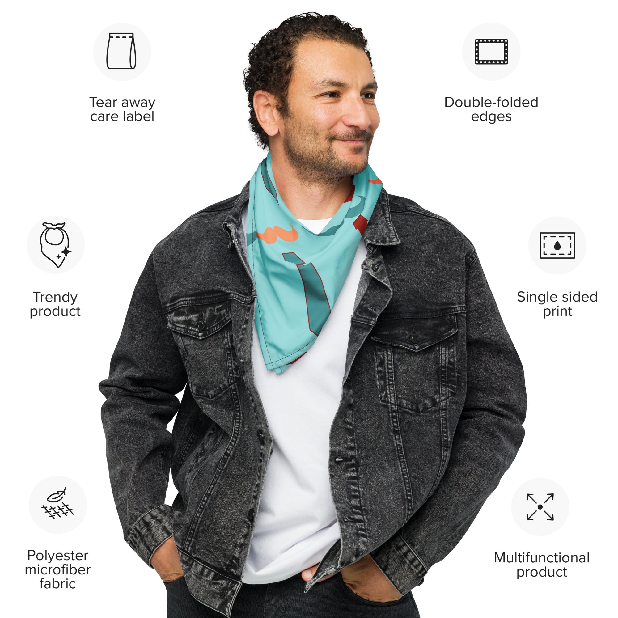 Cool Dad Bandana, Father Gift Bandana, Stylish Papa Neck Scarf, Dad Style Neckwear, Fatherly Bandana, Best Papa Bandana, Father’s Day Present