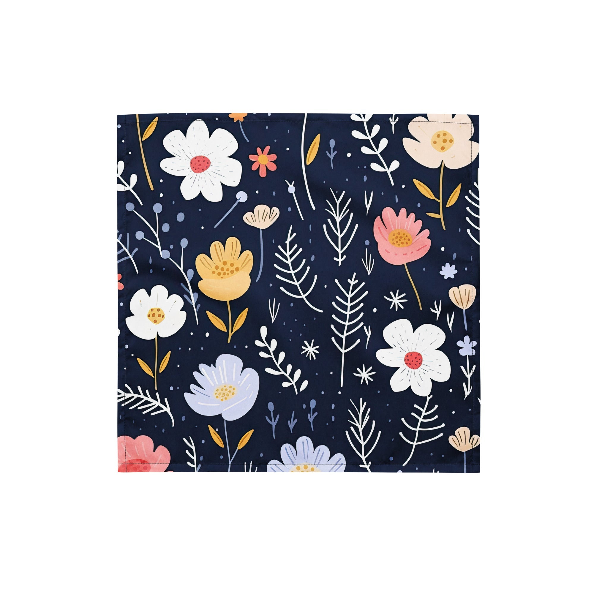 Floral Bandana, Flower Lover Bandana, Botanical Neck Scarf, Flower Enthusiast Neckwear, Blossom Bandana, Lovely Bloom Bandana, Spring Inspired Headwrap
