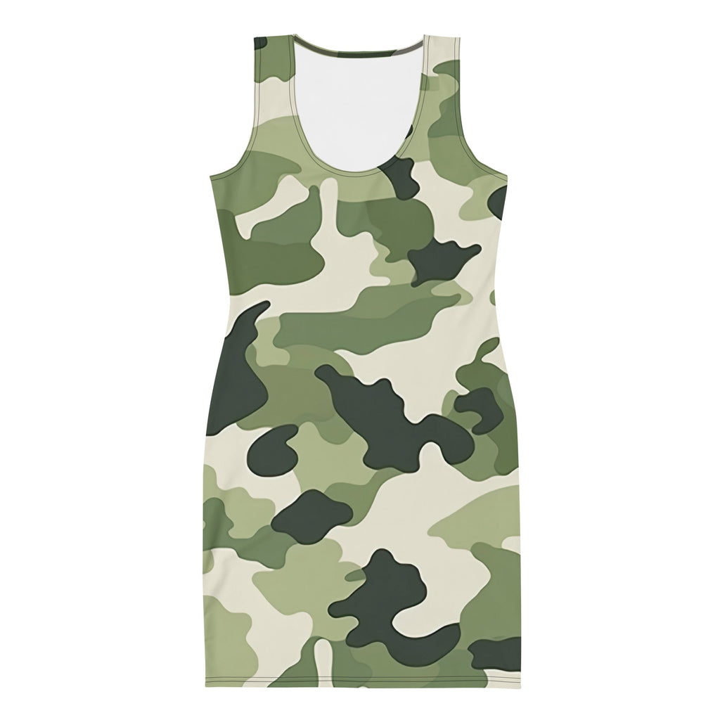 Camouflage Charm Chiffon Dress