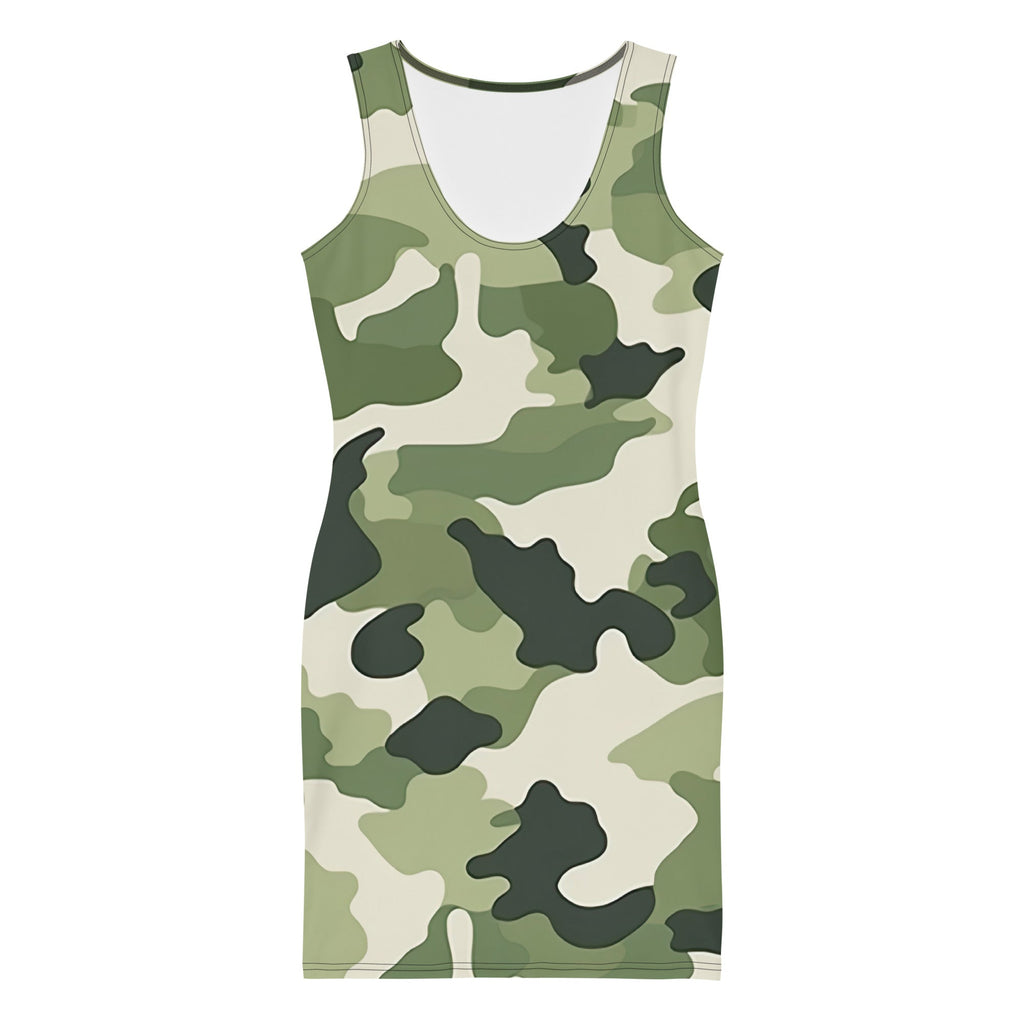 Camouflage Charm Chiffon Dress