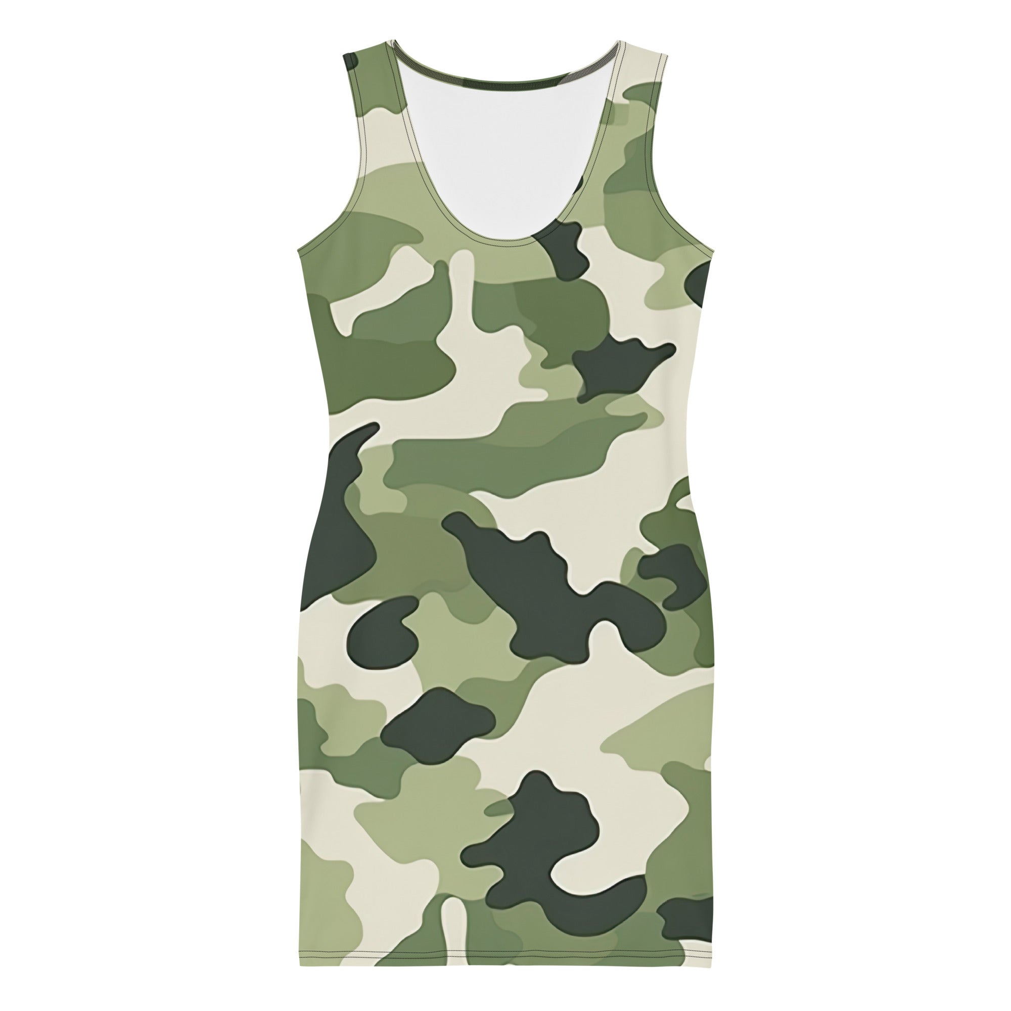 Camouflage Charm Chiffon Dress