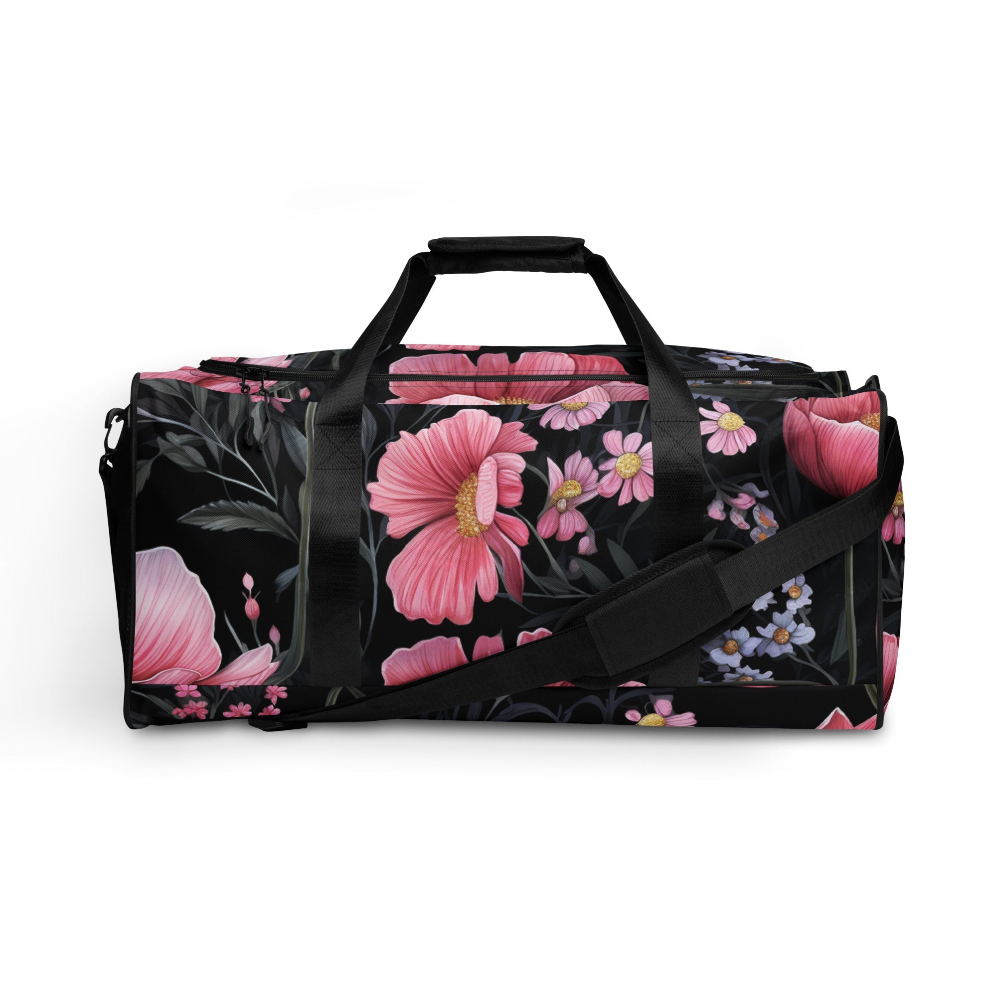 Floral Duffle Bag, Flower Lover Gym Bag, Botanical Travel Bag, Flower Enthusiast Bag, Blossom Duffle, Lovely Bloom Carryall, Spring Inspired Luggage