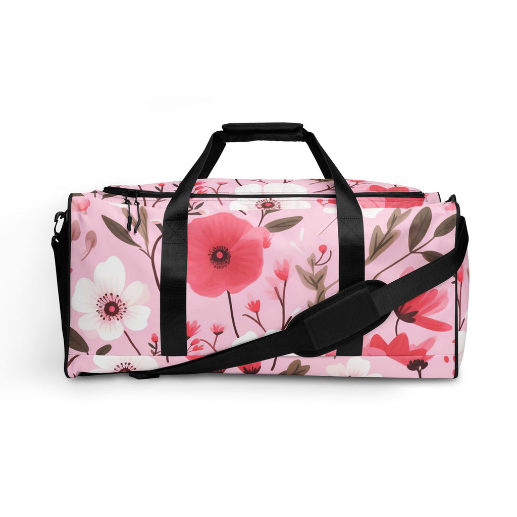 Floral Duffle Bag, Flower Lover Gym Bag, Botanical Travel Bag, Flower Enthusiast Bag, Blossom Duffle, Lovely Bloom Carryall, Spring Inspired Luggage