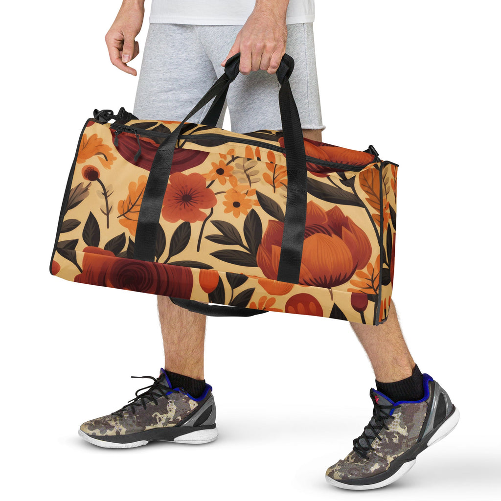 Floral Duffle Bag, Flower Lover Gym Bag, Botanical Travel Bag, Flower Enthusiast Bag, Blossom Duffle, Lovely Bloom Carryall, Spring Inspired Luggage