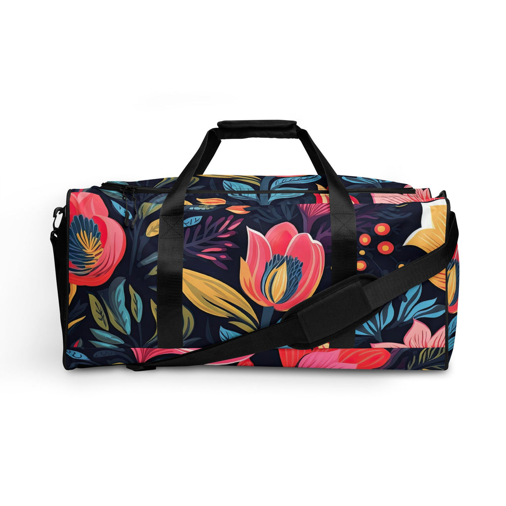 Floral Duffle Bag, Flower Lover Gym Bag, Botanical Travel Bag, Flower Enthusiast Bag, Blossom Duffle, Lovely Bloom Carryall, Spring Inspired Luggage