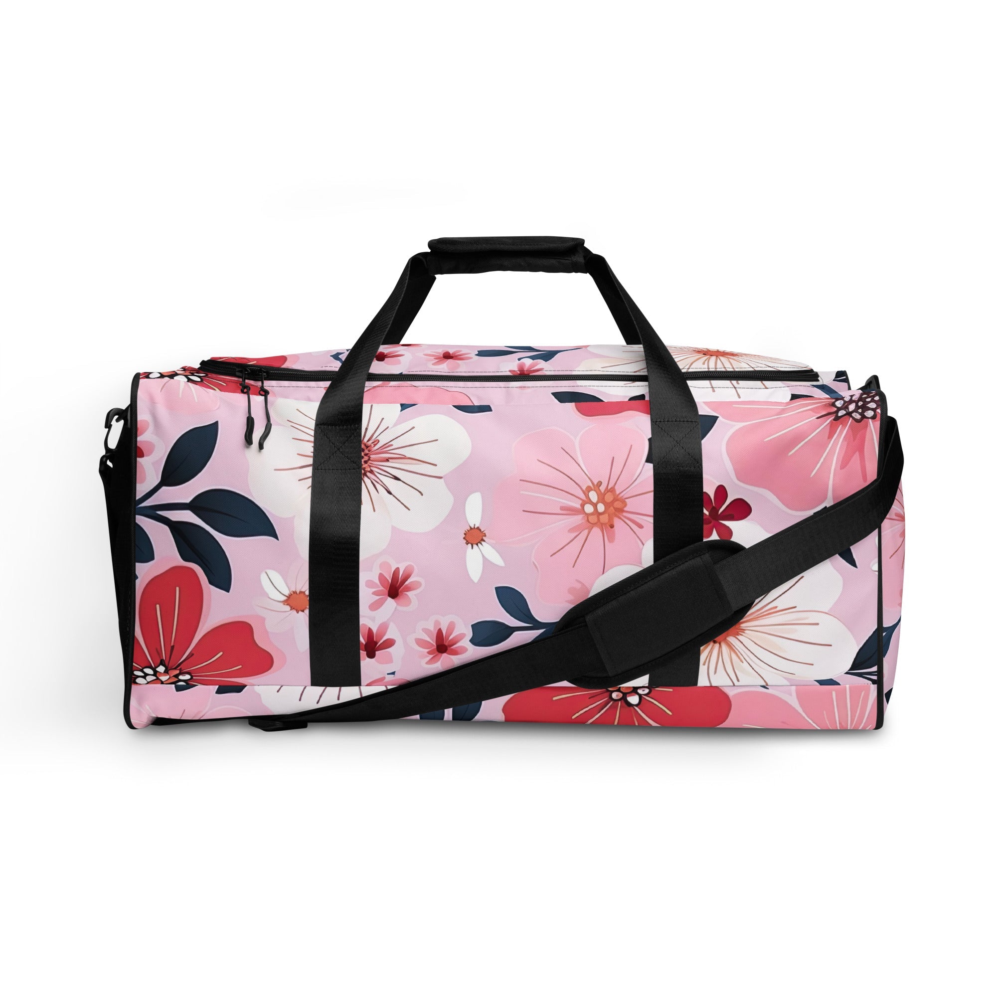 Floral Duffle Bag, Flower Lover Gym Bag, Botanical Travel Bag, Flower Enthusiast Bag, Blossom Duffle, Lovely Bloom Carryall, Spring Inspired Luggage