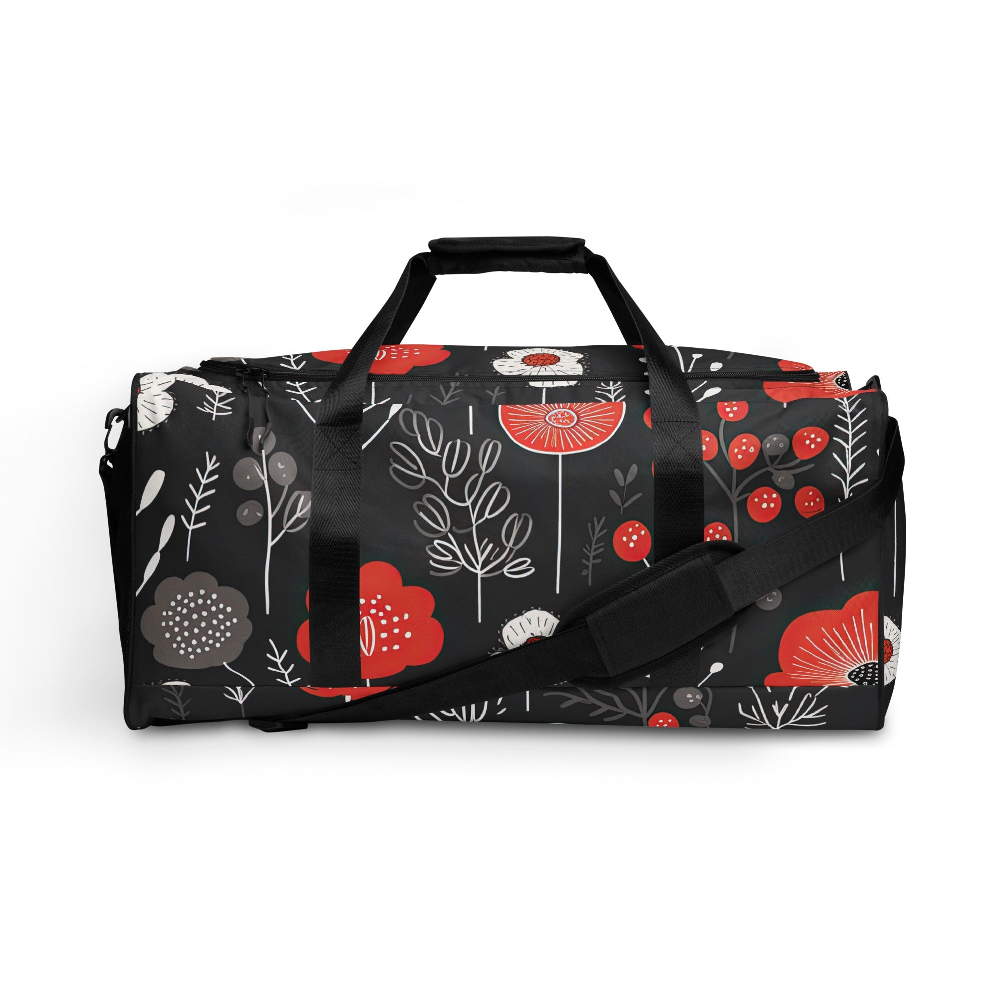 Floral Duffle Bag, Flower Lover Gym Bag, Botanical Travel Bag, Flower Enthusiast Bag, Blossom Duffle, Lovely Bloom Carryall, Spring Inspired Luggage
