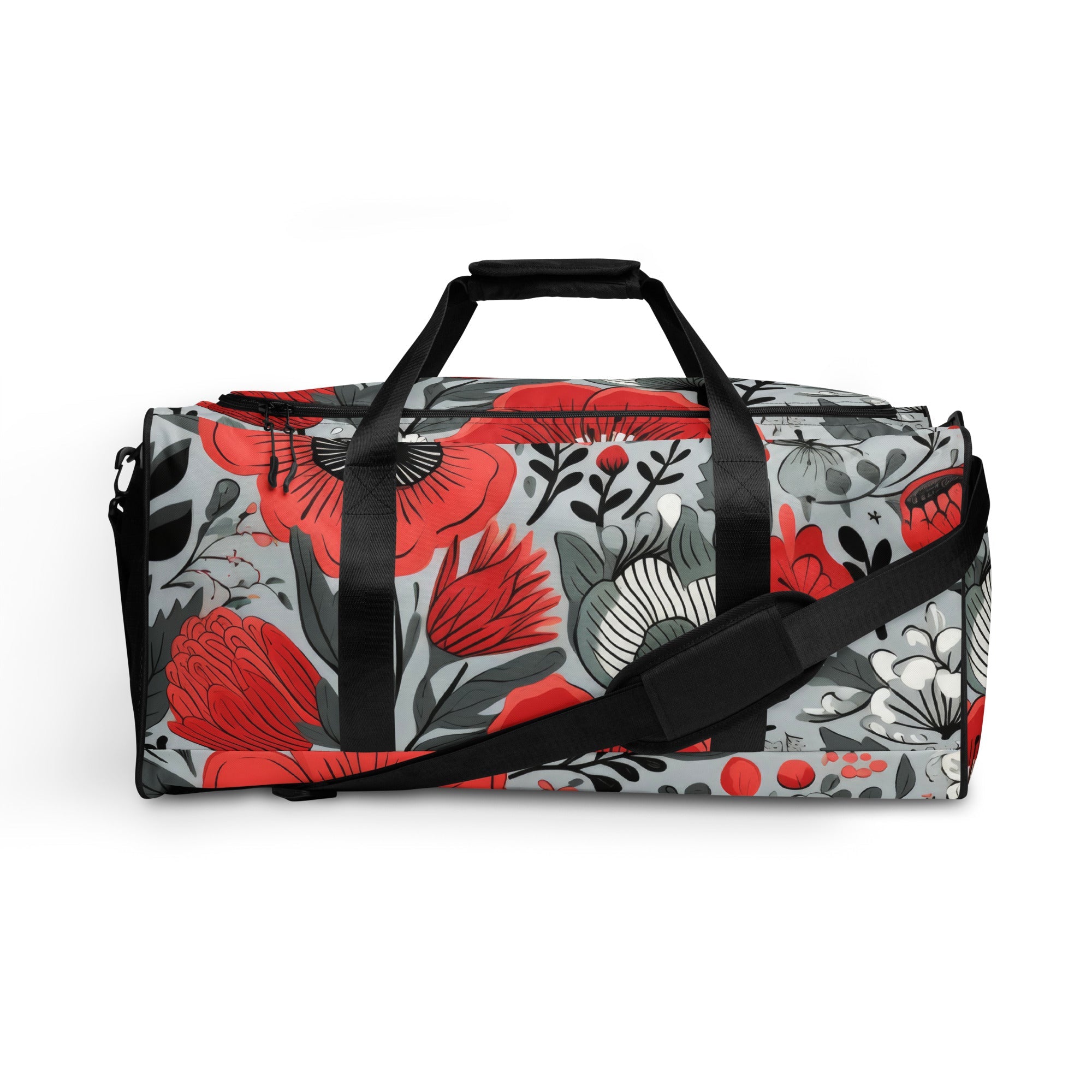 Floral Duffle Bag, Flower Lover Gym Bag, Botanical Travel Bag, Flower Enthusiast Bag, Blossom Duffle, Lovely Bloom Carryall, Spring Inspired Luggage