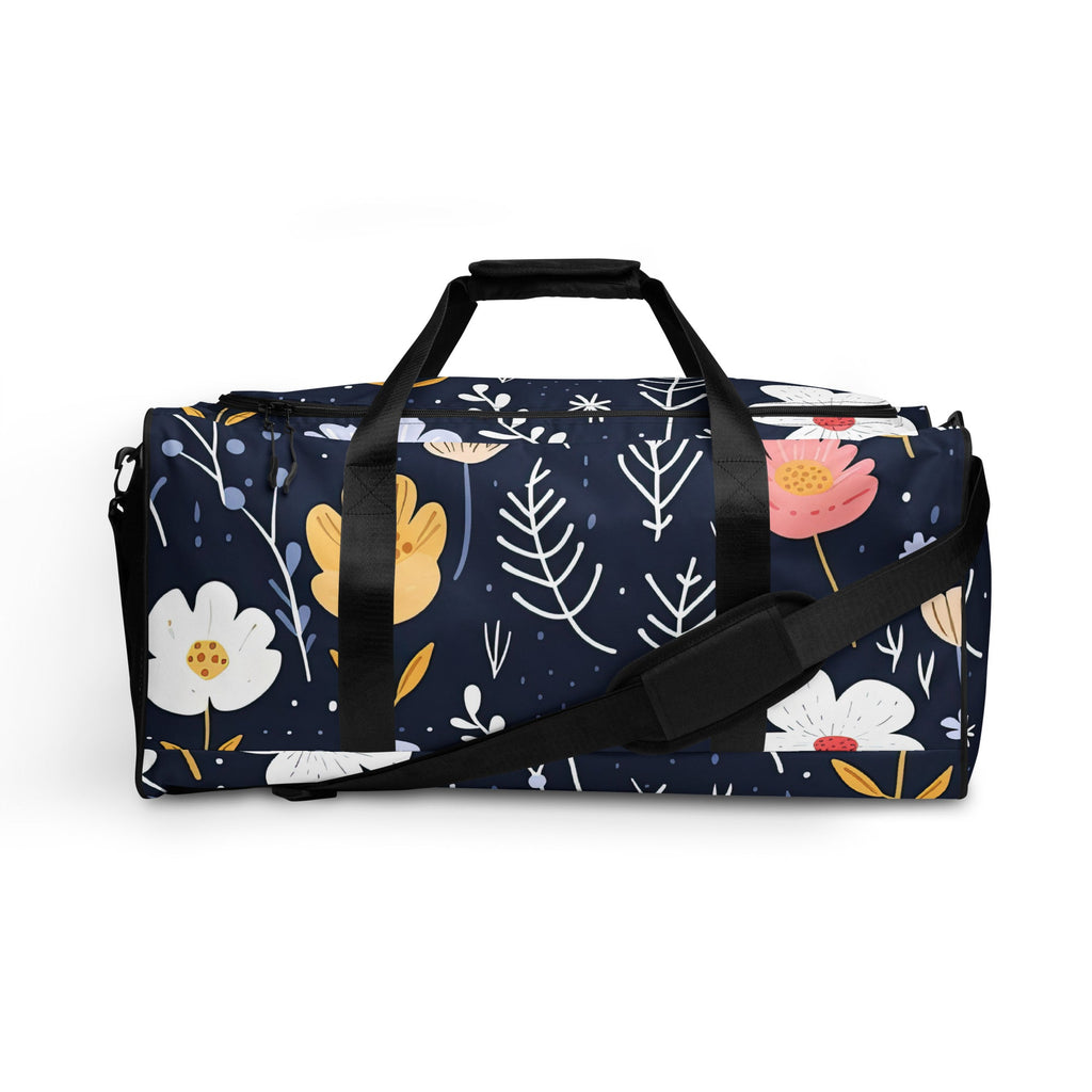 Floral Duffle Bag, Flower Lover Gym Bag, Botanical Travel Bag, Flower Enthusiast Bag, Blossom Duffle, Lovely Bloom Carryall, Spring Inspired Luggage