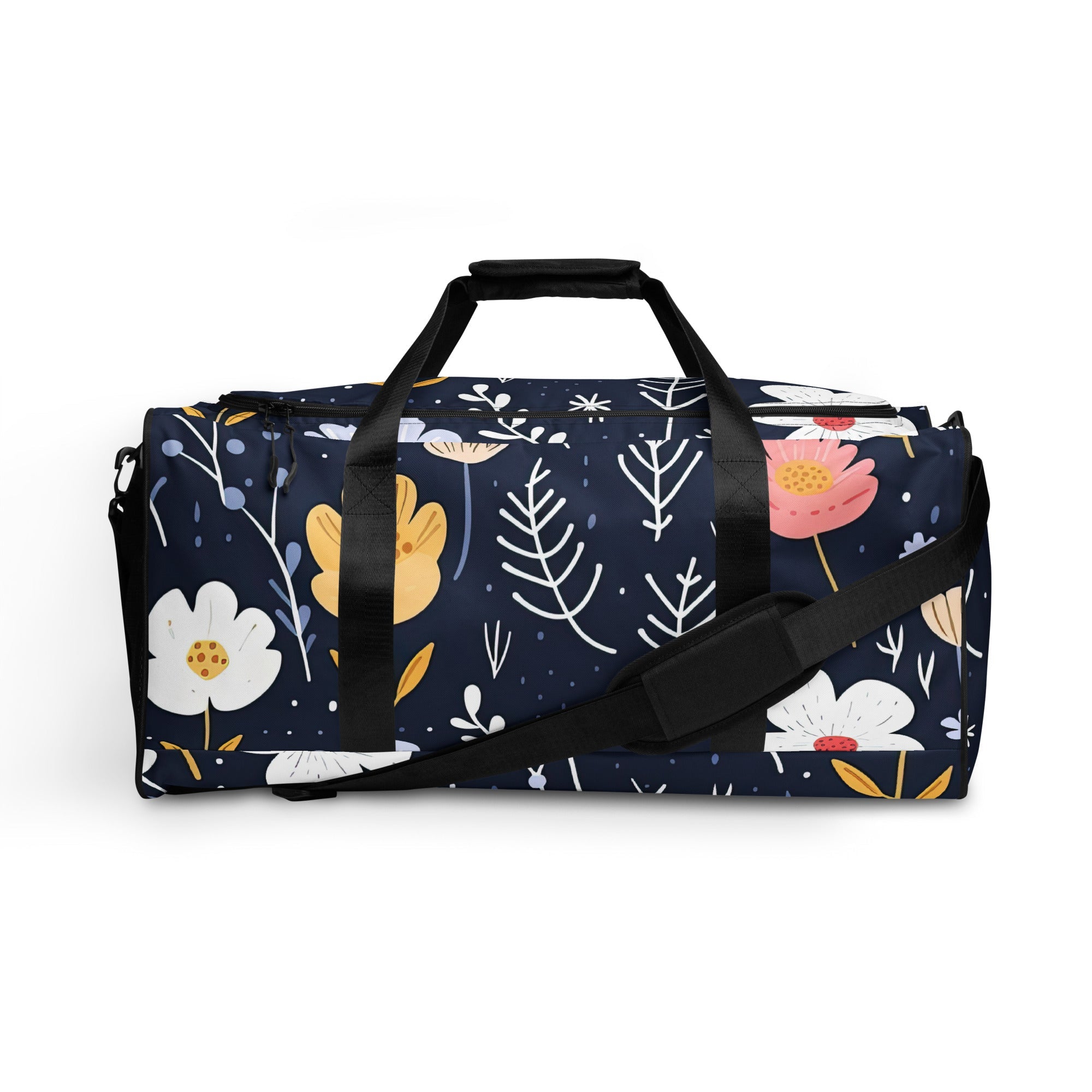 Floral Duffle Bag, Flower Lover Gym Bag, Botanical Travel Bag, Flower Enthusiast Bag, Blossom Duffle, Lovely Bloom Carryall, Spring Inspired Luggage