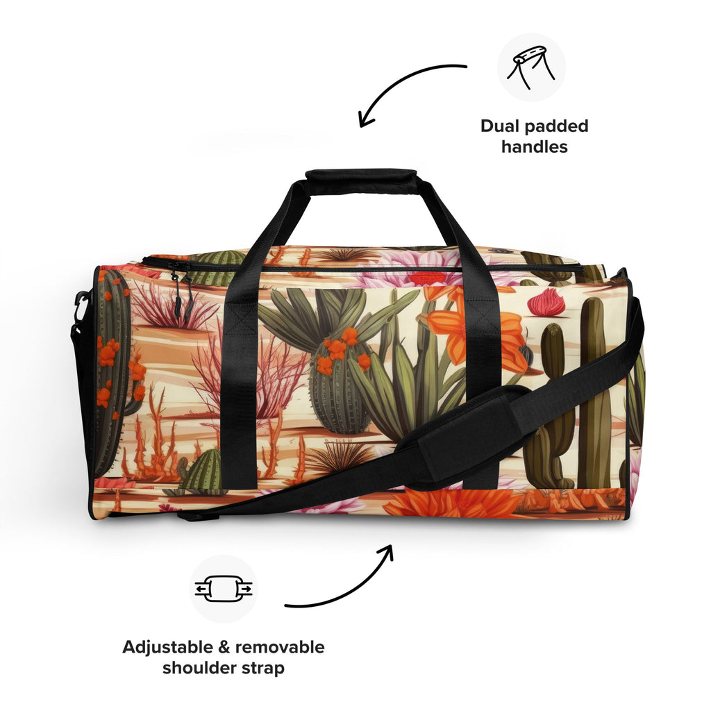 Floral Duffle Bag, Flower Lover Gym Bag, Botanical Travel Bag, Flower Enthusiast Bag, Blossom Duffle, Lovely Bloom Carryall, Spring Inspired Luggage