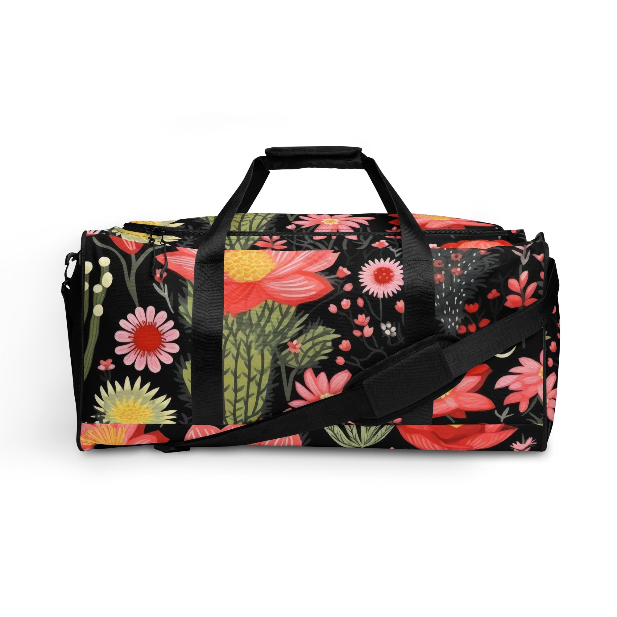 Floral Duffle Bag, Flower Lover Gym Bag, Botanical Travel Bag, Flower Enthusiast Bag, Blossom Duffle, Lovely Bloom Carryall, Spring Inspired Luggage