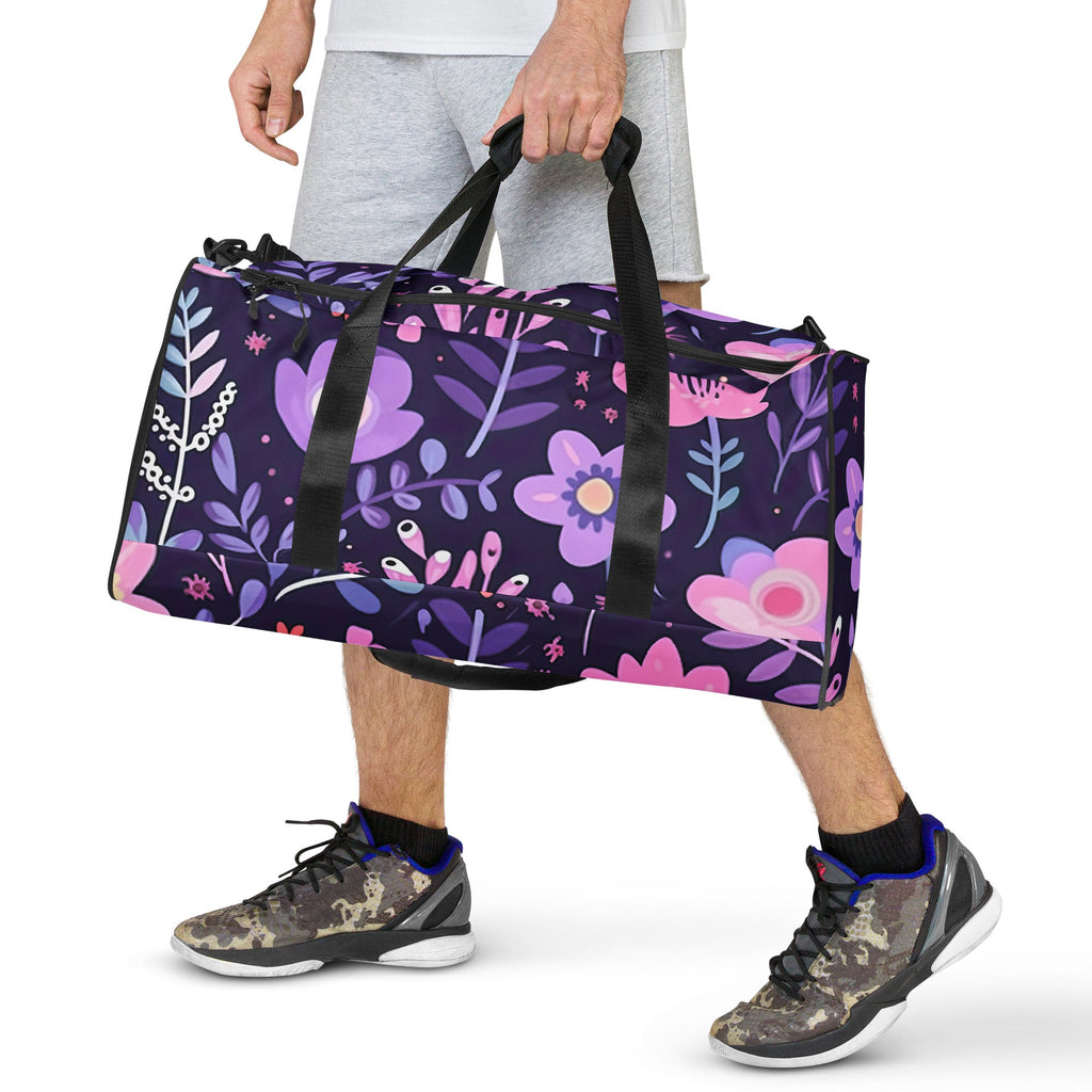 Floral Duffle Bag, Flower Lover Gym Bag, Botanical Travel Bag, Flower Enthusiast Bag, Blossom Duffle, Lovely Bloom Carryall, Spring Inspired Luggage