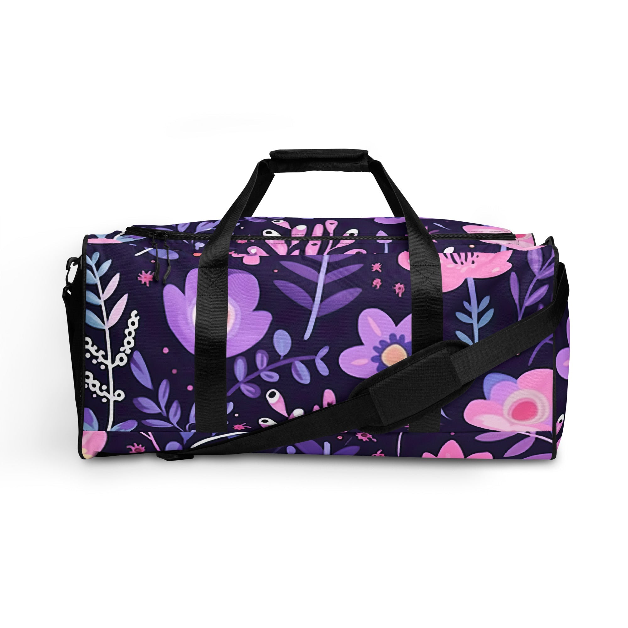 Floral Duffle Bag, Flower Lover Gym Bag, Botanical Travel Bag, Flower Enthusiast Bag, Blossom Duffle, Lovely Bloom Carryall, Spring Inspired Luggage
