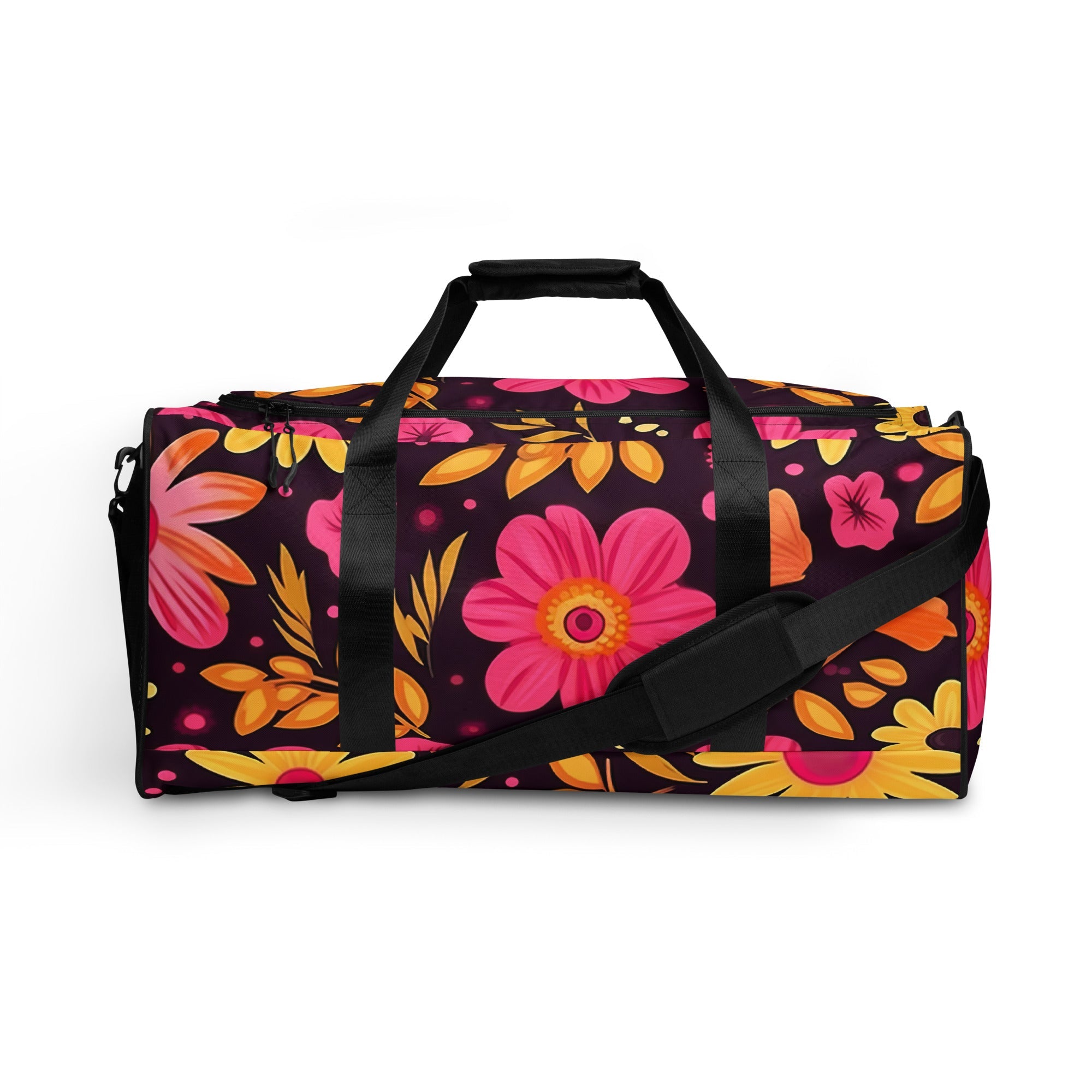 Floral Duffle Bag, Flower Lover Gym Bag, Botanical Travel Bag, Flower Enthusiast Bag, Blossom Duffle, Lovely Bloom Carryall, Spring Inspired Luggage