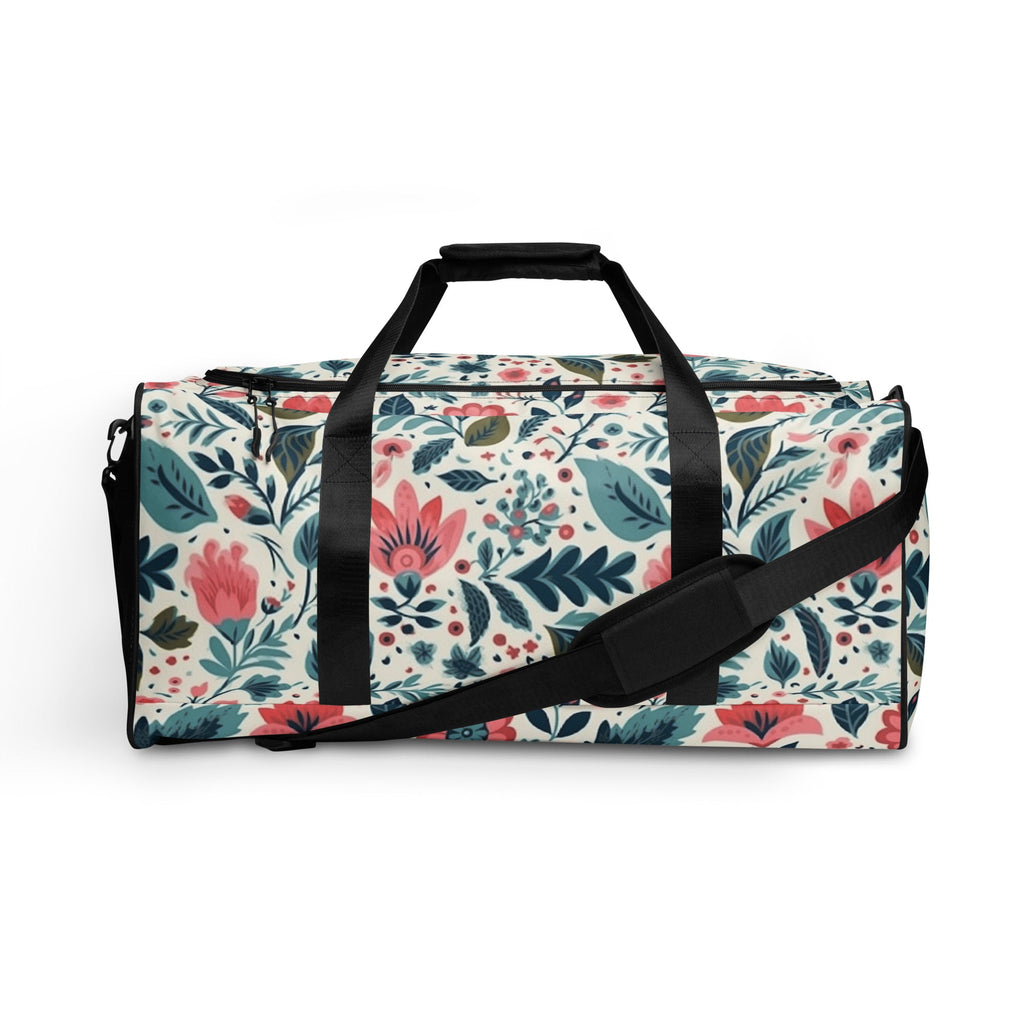 Floral Duffle Bag, Flower Lover Gym Bag, Botanical Travel Bag, Flower Enthusiast Bag, Blossom Duffle, Lovely Bloom Carryall, Spring Inspired Luggage