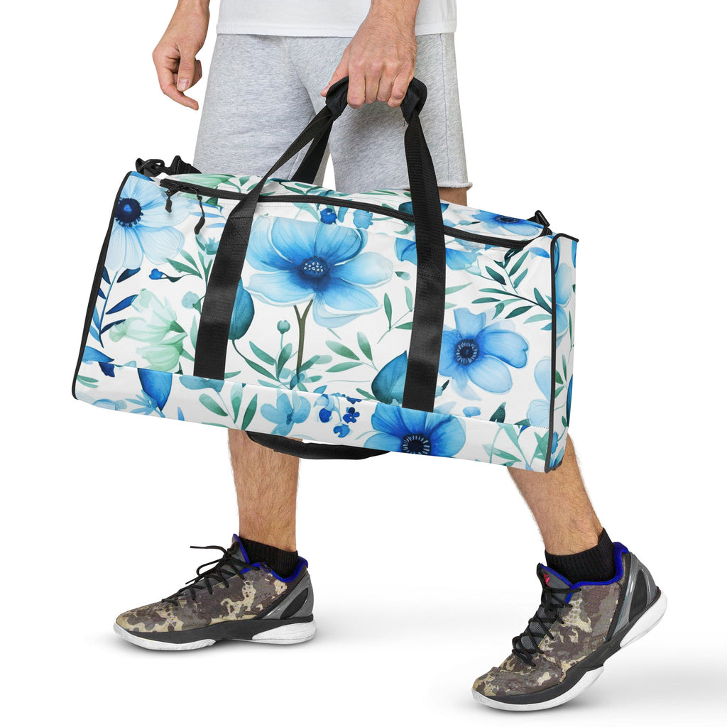 Floral Duffle Bag, Flower Lover Gym Bag, Botanical Travel Bag, Flower Enthusiast Bag, Blossom Duffle, Lovely Bloom Carryall, Spring Inspired Luggage