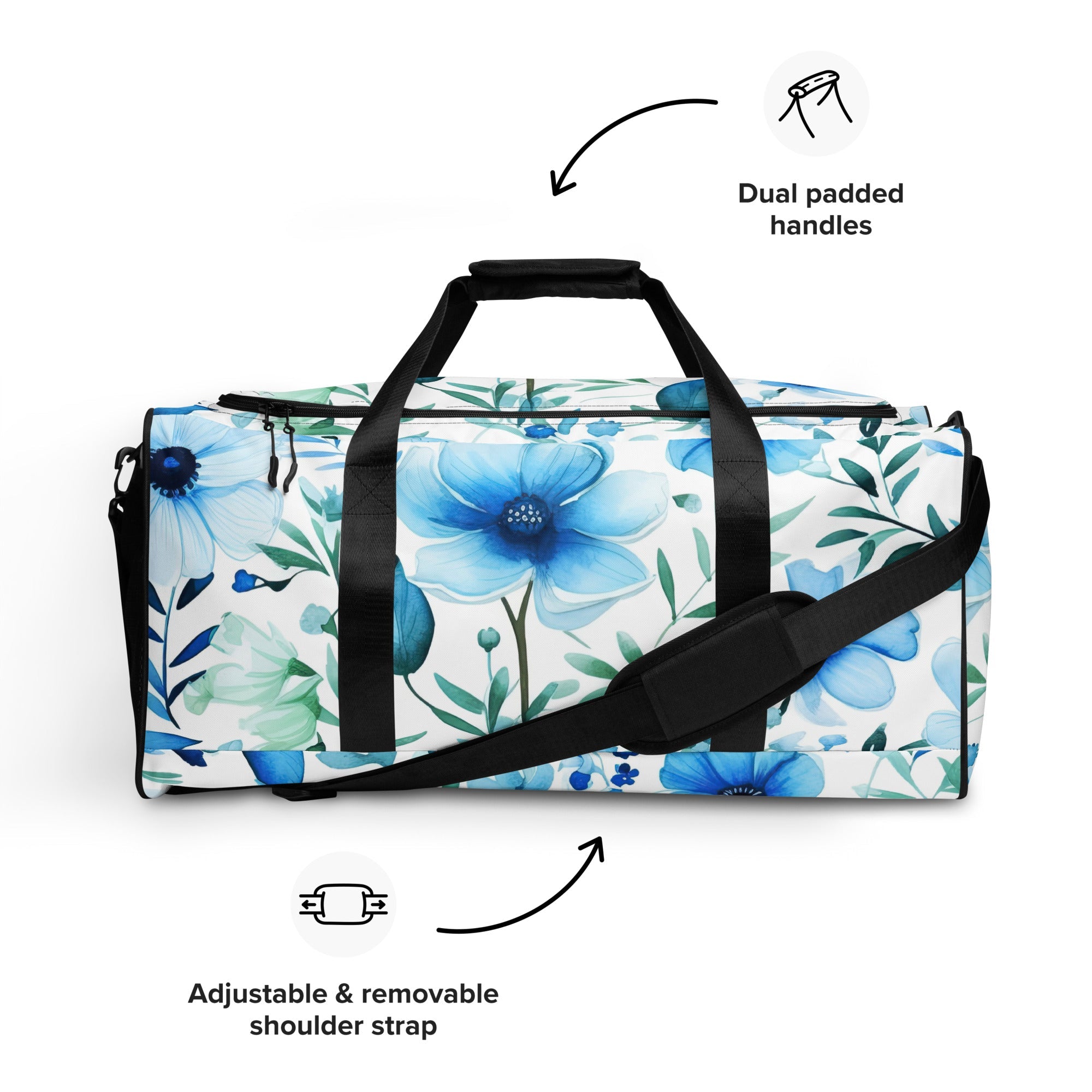 Floral Duffle Bag, Flower Lover Gym Bag, Botanical Travel Bag, Flower Enthusiast Bag, Blossom Duffle, Lovely Bloom Carryall, Spring Inspired Luggage
