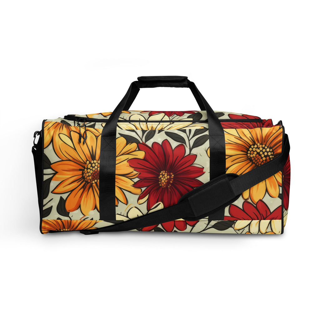 Floral Duffle Bag, Flower Lover Gym Bag, Botanical Travel Bag, Flower Enthusiast Bag, Blossom Duffle, Lovely Bloom Carryall, Spring Inspired Luggage