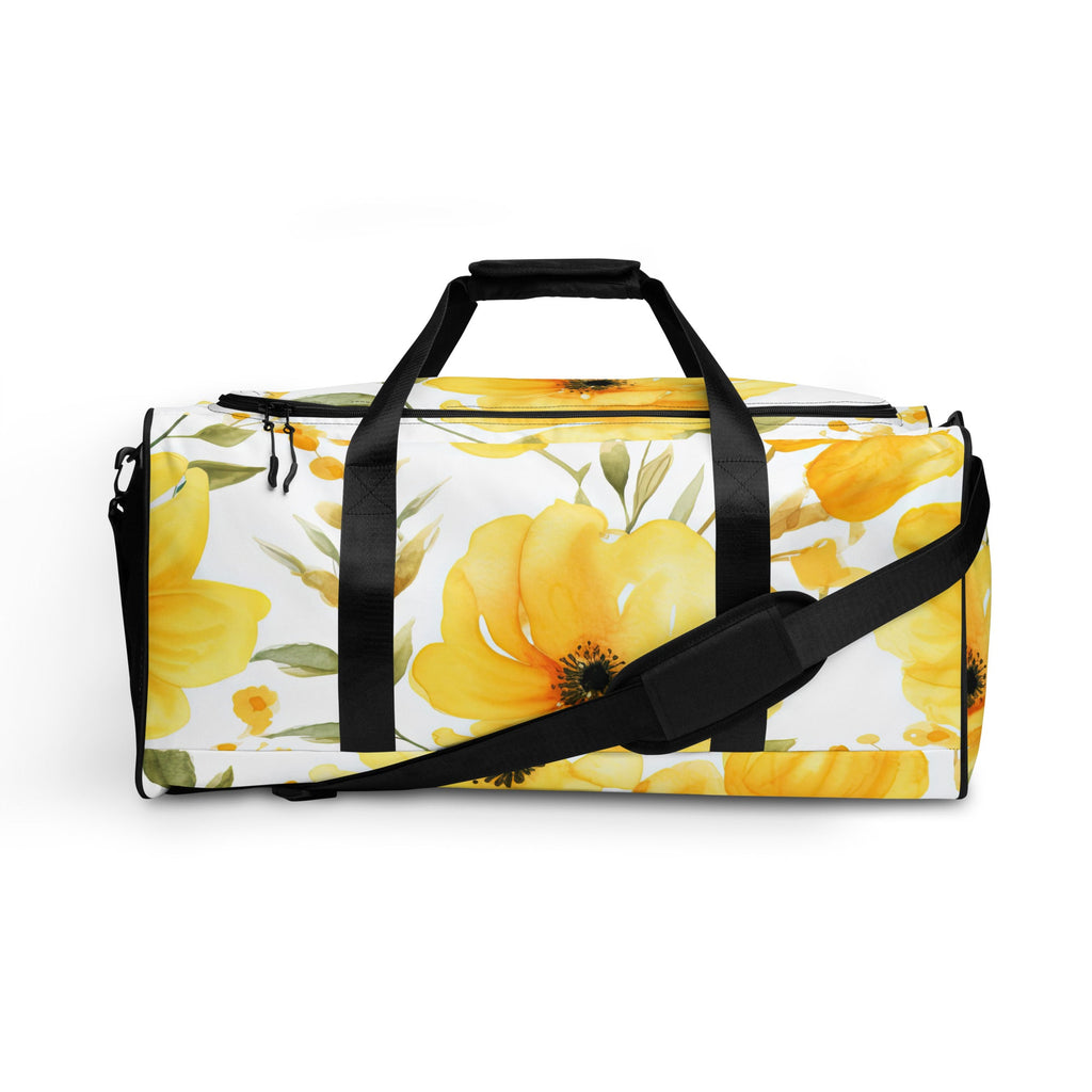 Floral Duffle Bag, Flower Lover Gym Bag, Botanical Travel Bag, Flower Enthusiast Bag, Blossom Duffle, Lovely Bloom Carryall, Spring Inspired Luggage