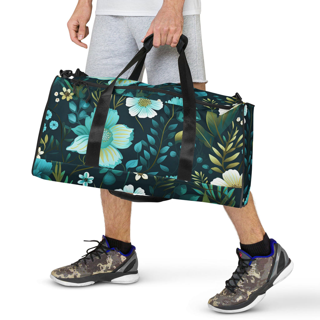 Floral Duffle Bag, Flower Lover Gym Bag, Botanical Travel Bag, Flower Enthusiast Bag, Blossom Duffle, Lovely Bloom Carryall, Spring Inspired Luggage