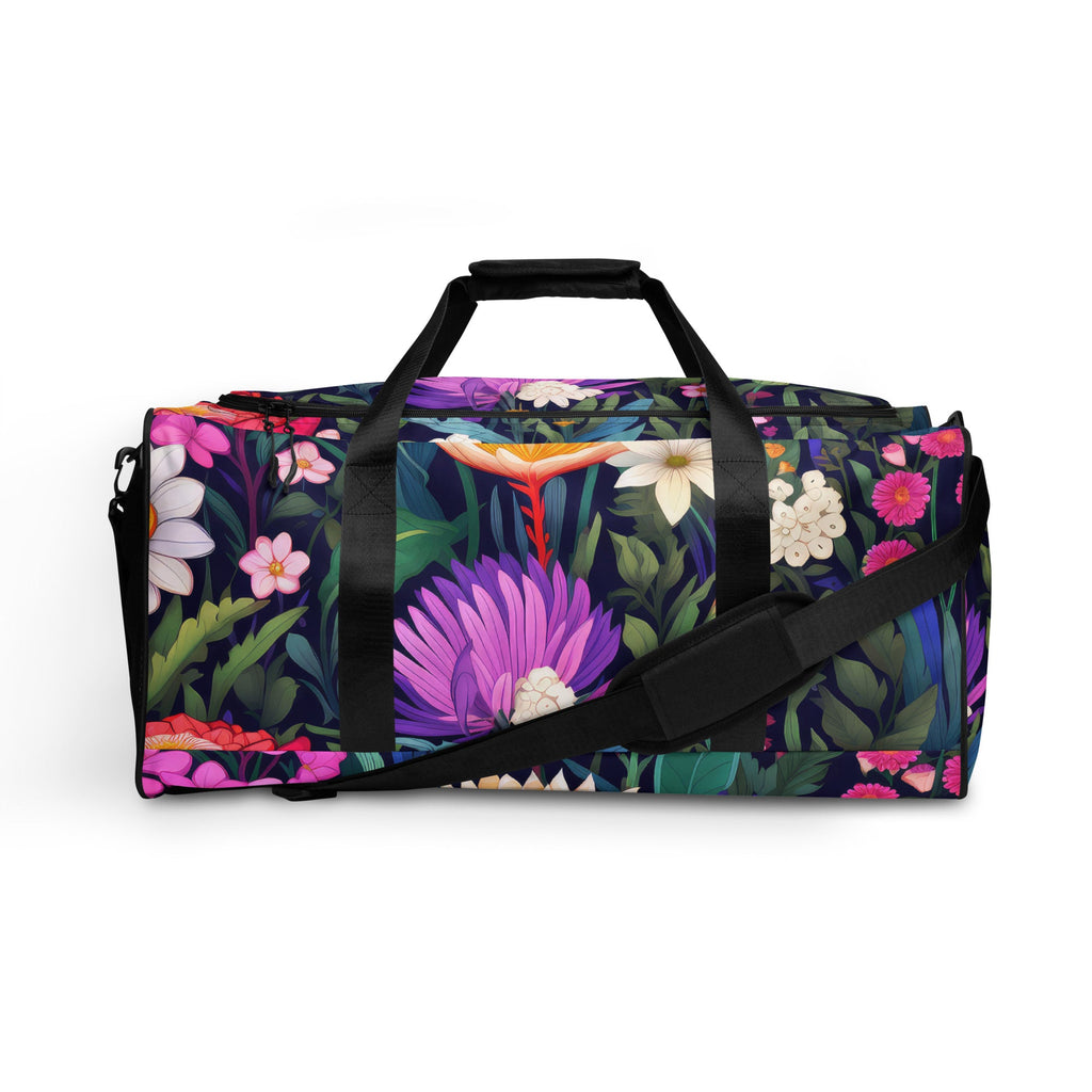 Floral Duffle Bag, Flower Lover Gym Bag, Botanical Travel Bag, Flower Enthusiast Bag, Blossom Duffle, Lovely Bloom Carryall, Spring Inspired Luggage