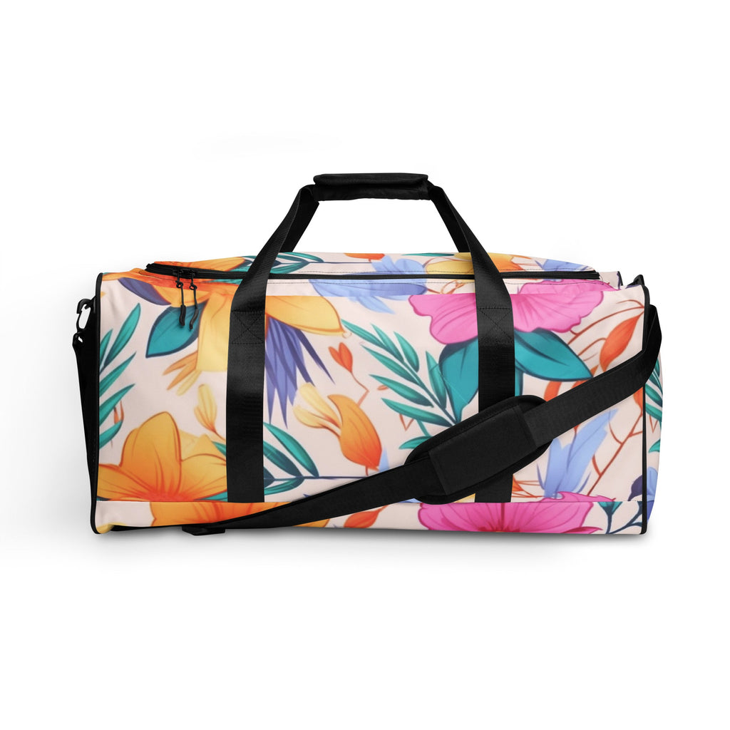 Floral Duffle Bag, Flower Lover Gym Bag, Botanical Travel Bag, Flower Enthusiast Bag, Blossom Duffle, Lovely Bloom Carryall, Spring Inspired Luggage