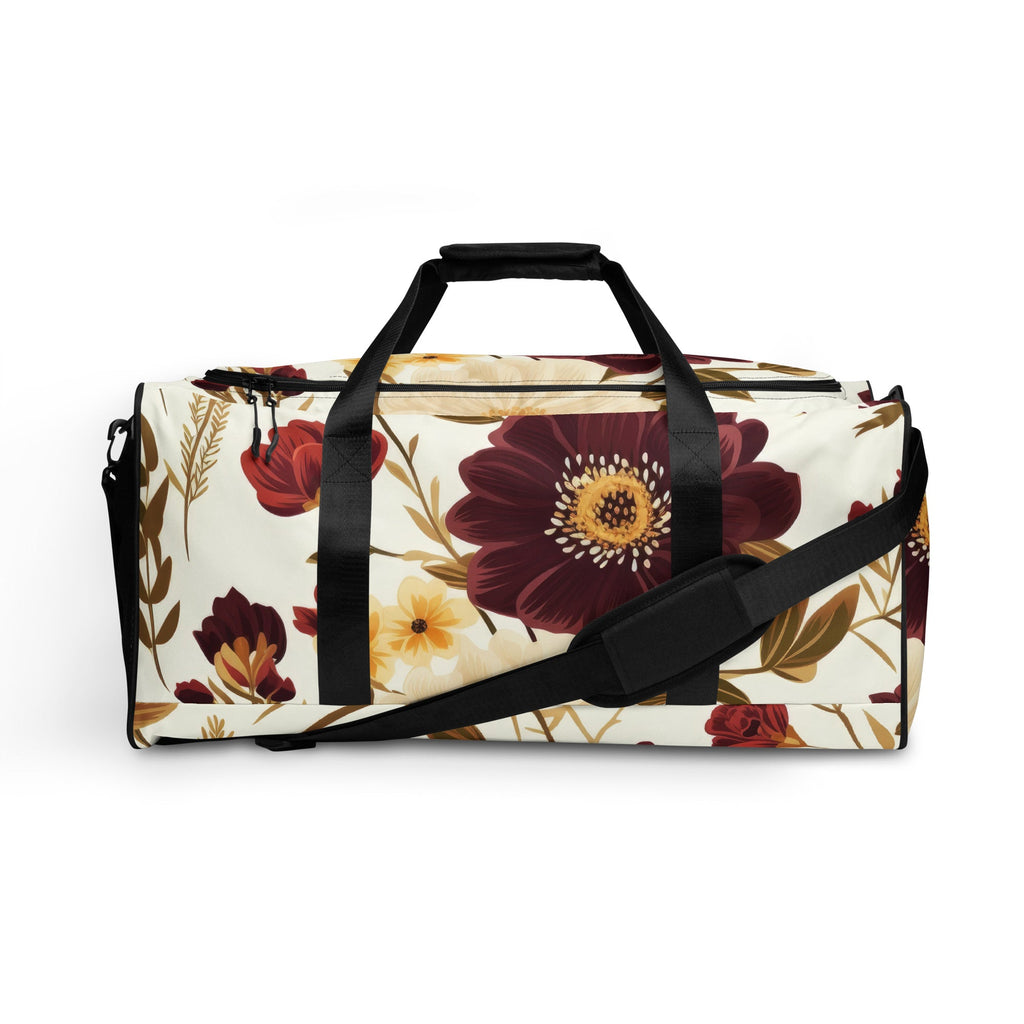 Floral Duffle Bag, Flower Lover Gym Bag, Botanical Travel Bag, Flower Enthusiast Bag, Blossom Duffle, Lovely Bloom Carryall, Spring Inspired Luggage