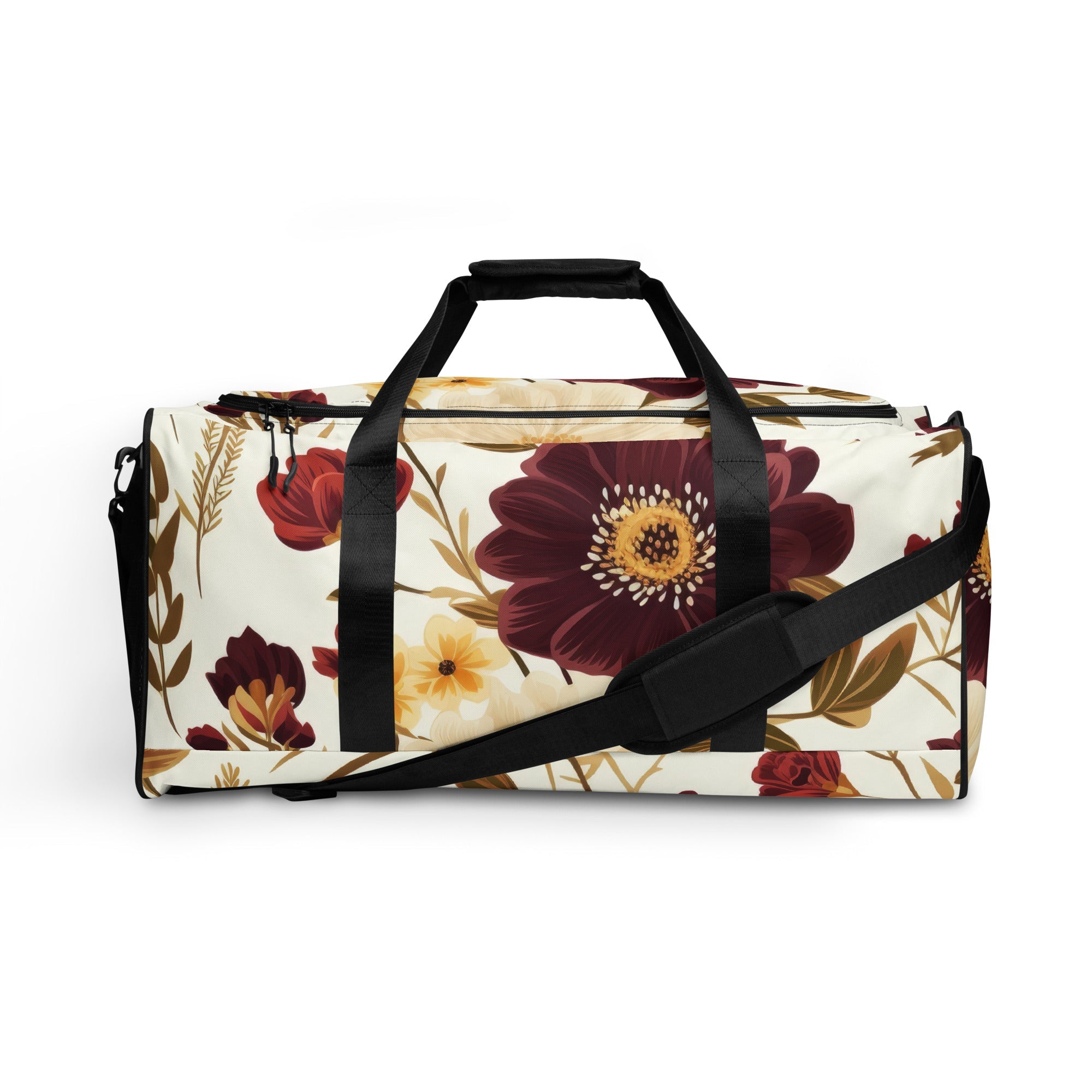 Floral Duffle Bag, Flower Lover Gym Bag, Botanical Travel Bag, Flower Enthusiast Bag, Blossom Duffle, Lovely Bloom Carryall, Spring Inspired Luggage