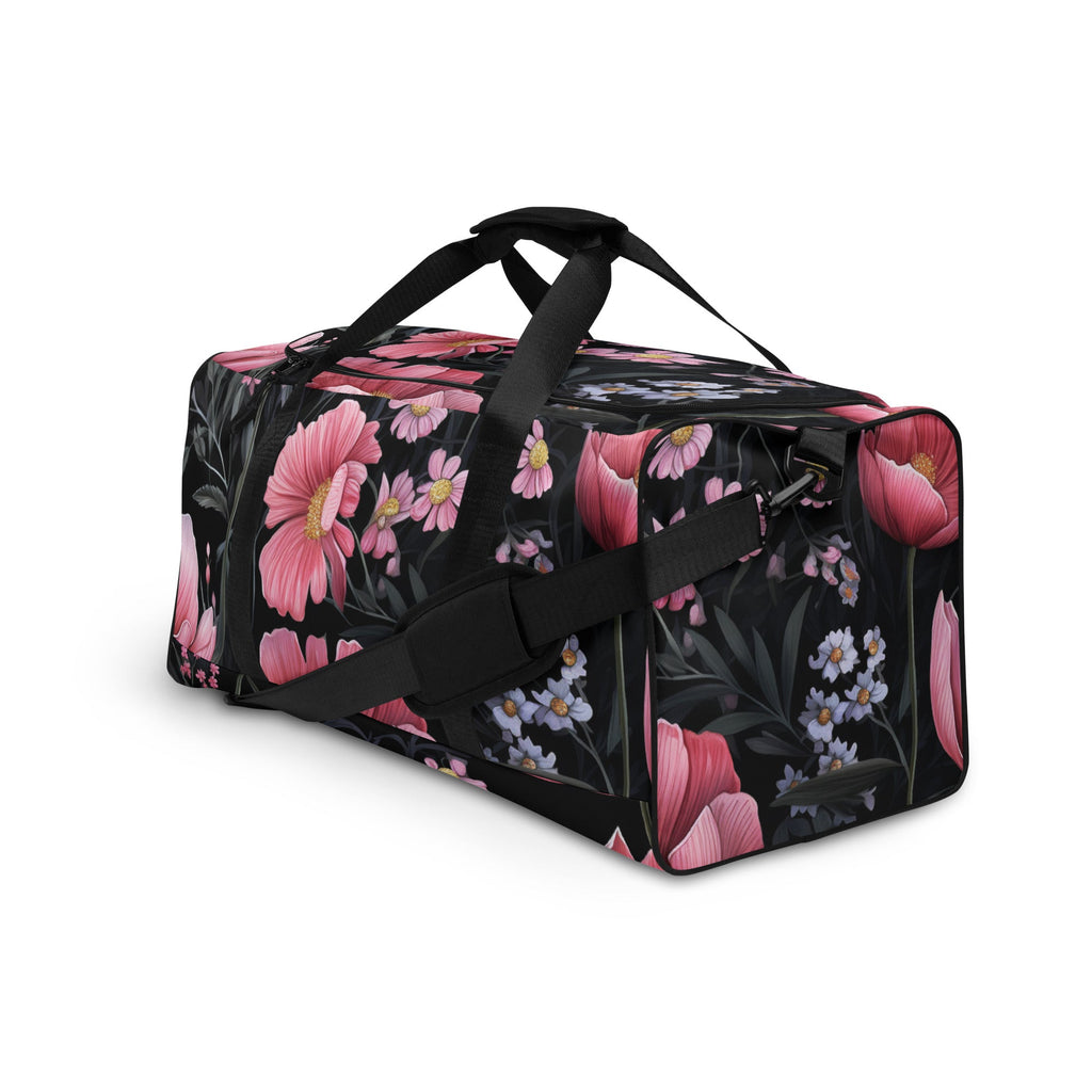 Floral Duffle Bag, Flower Lover Gym Bag, Botanical Travel Bag, Flower Enthusiast Bag, Blossom Duffle, Lovely Bloom Carryall, Spring Inspired Luggage