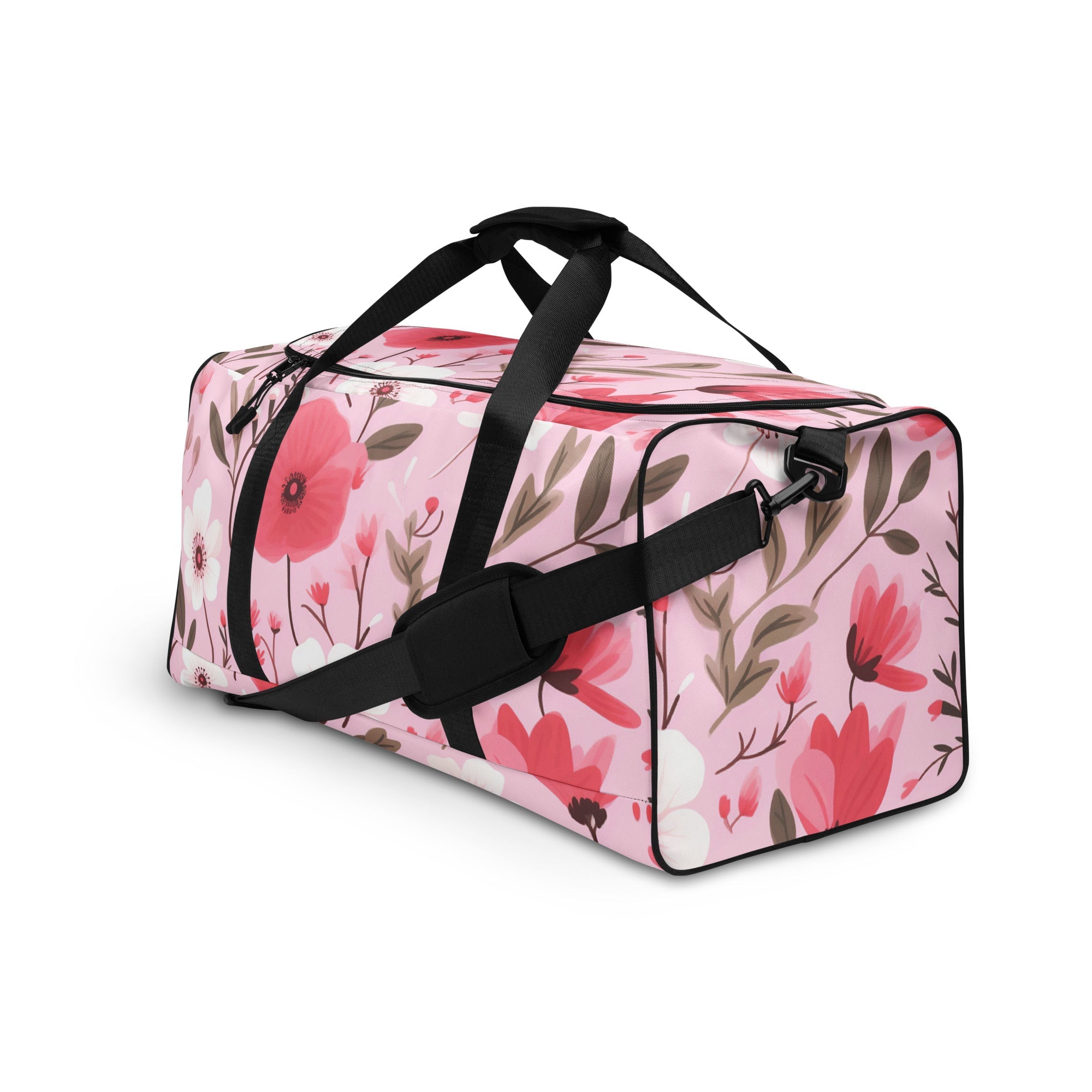 Floral Duffle Bag, Flower Lover Gym Bag, Botanical Travel Bag, Flower Enthusiast Bag, Blossom Duffle, Lovely Bloom Carryall, Spring Inspired Luggage