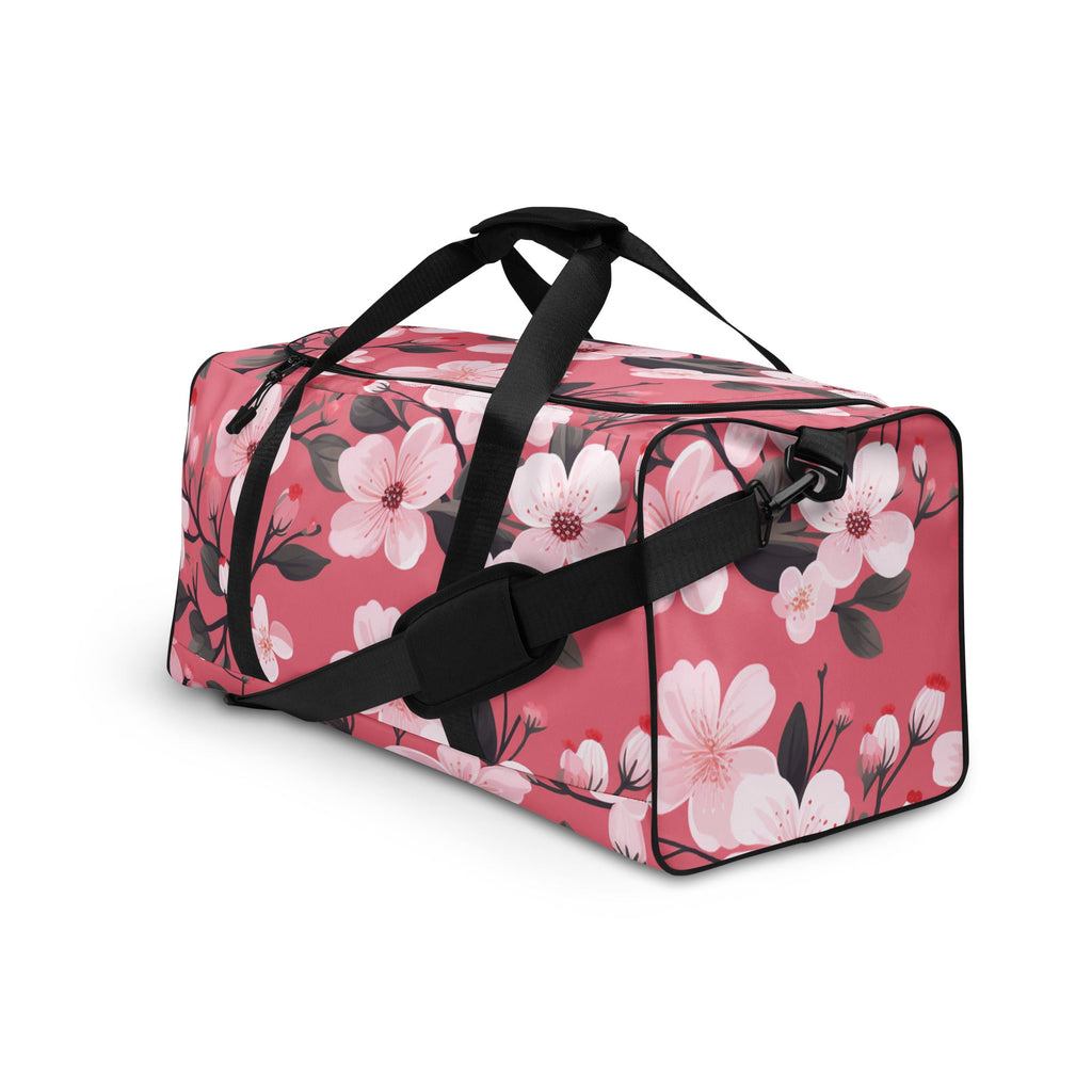 Floral Duffle Bag, Flower Lover Gym Bag, Botanical Travel Bag, Flower Enthusiast Bag, Blossom Duffle, Lovely Bloom Carryall, Spring Inspired Luggage