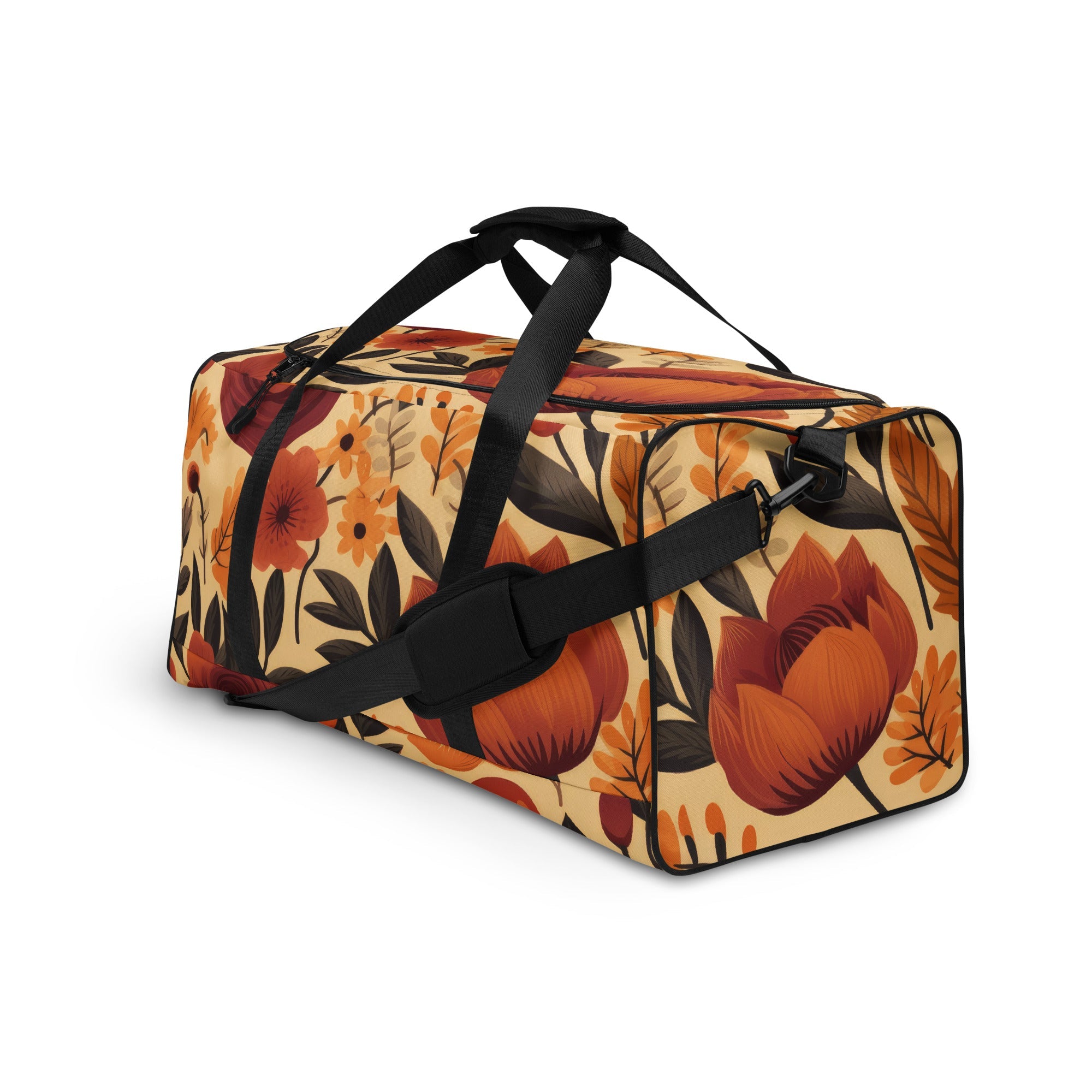 Floral Duffle Bag, Flower Lover Gym Bag, Botanical Travel Bag, Flower Enthusiast Bag, Blossom Duffle, Lovely Bloom Carryall, Spring Inspired Luggage