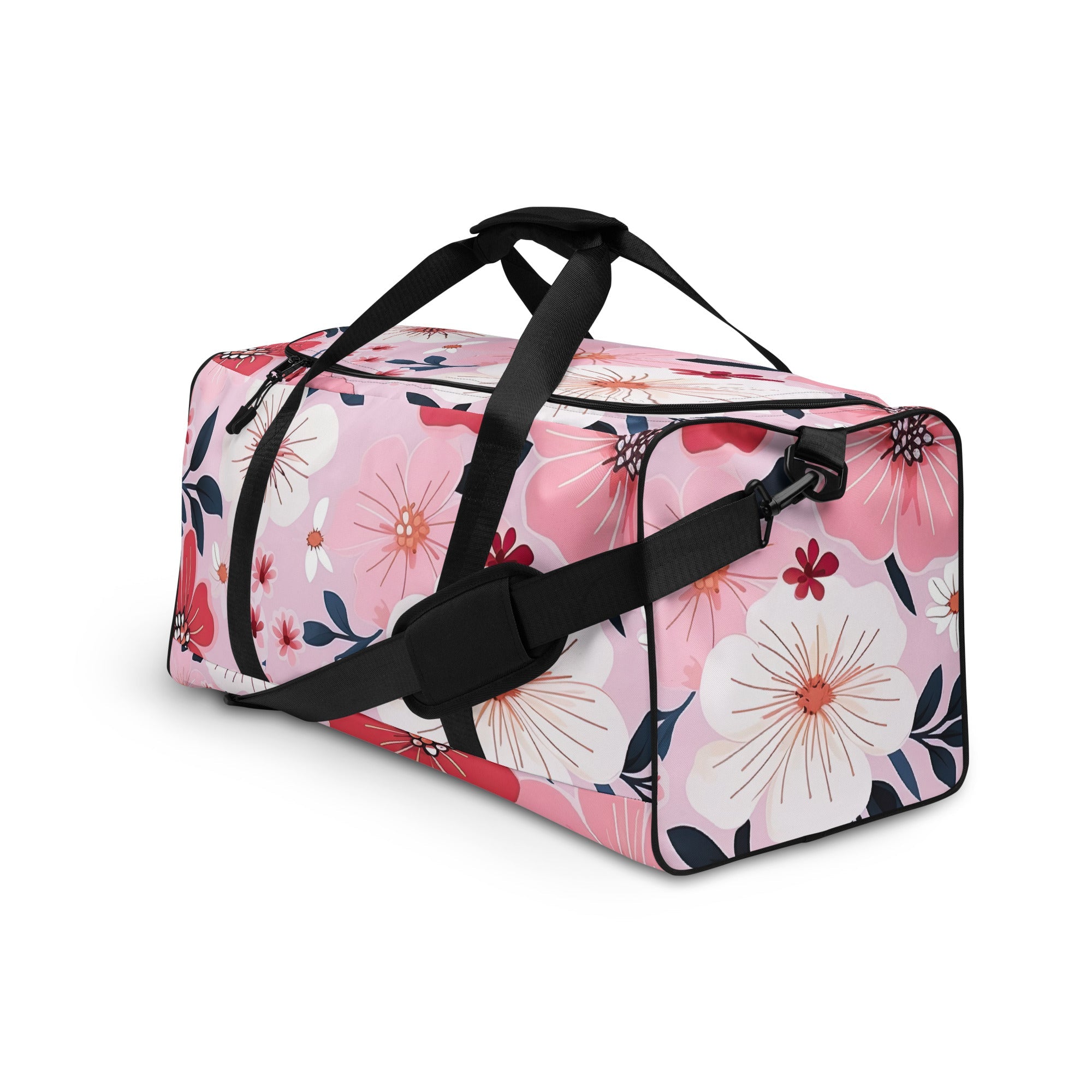 Floral Duffle Bag, Flower Lover Gym Bag, Botanical Travel Bag, Flower Enthusiast Bag, Blossom Duffle, Lovely Bloom Carryall, Spring Inspired Luggage