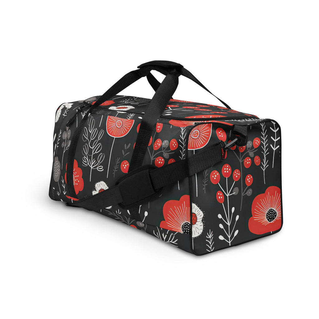 Floral Duffle Bag, Flower Lover Gym Bag, Botanical Travel Bag, Flower Enthusiast Bag, Blossom Duffle, Lovely Bloom Carryall, Spring Inspired Luggage