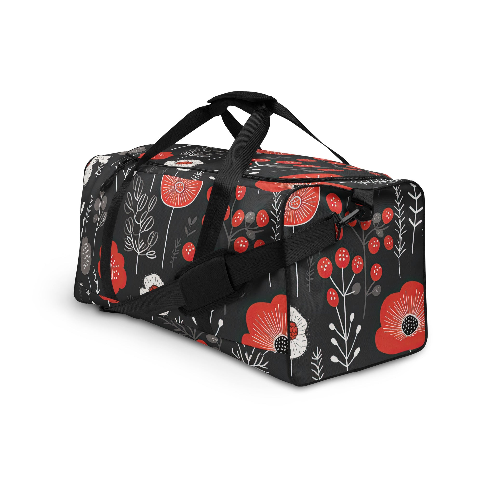 Floral Duffle Bag, Flower Lover Gym Bag, Botanical Travel Bag, Flower Enthusiast Bag, Blossom Duffle, Lovely Bloom Carryall, Spring Inspired Luggage