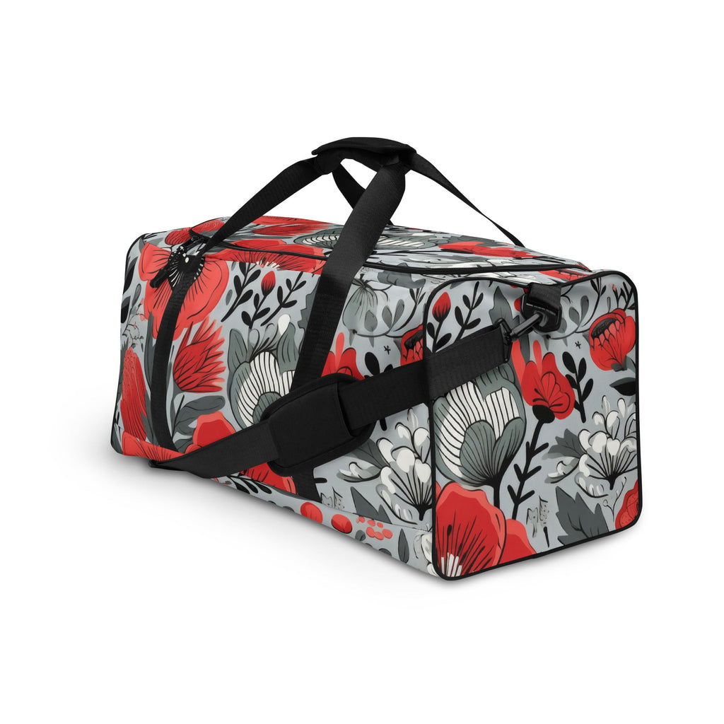 Floral Duffle Bag, Flower Lover Gym Bag, Botanical Travel Bag, Flower Enthusiast Bag, Blossom Duffle, Lovely Bloom Carryall, Spring Inspired Luggage