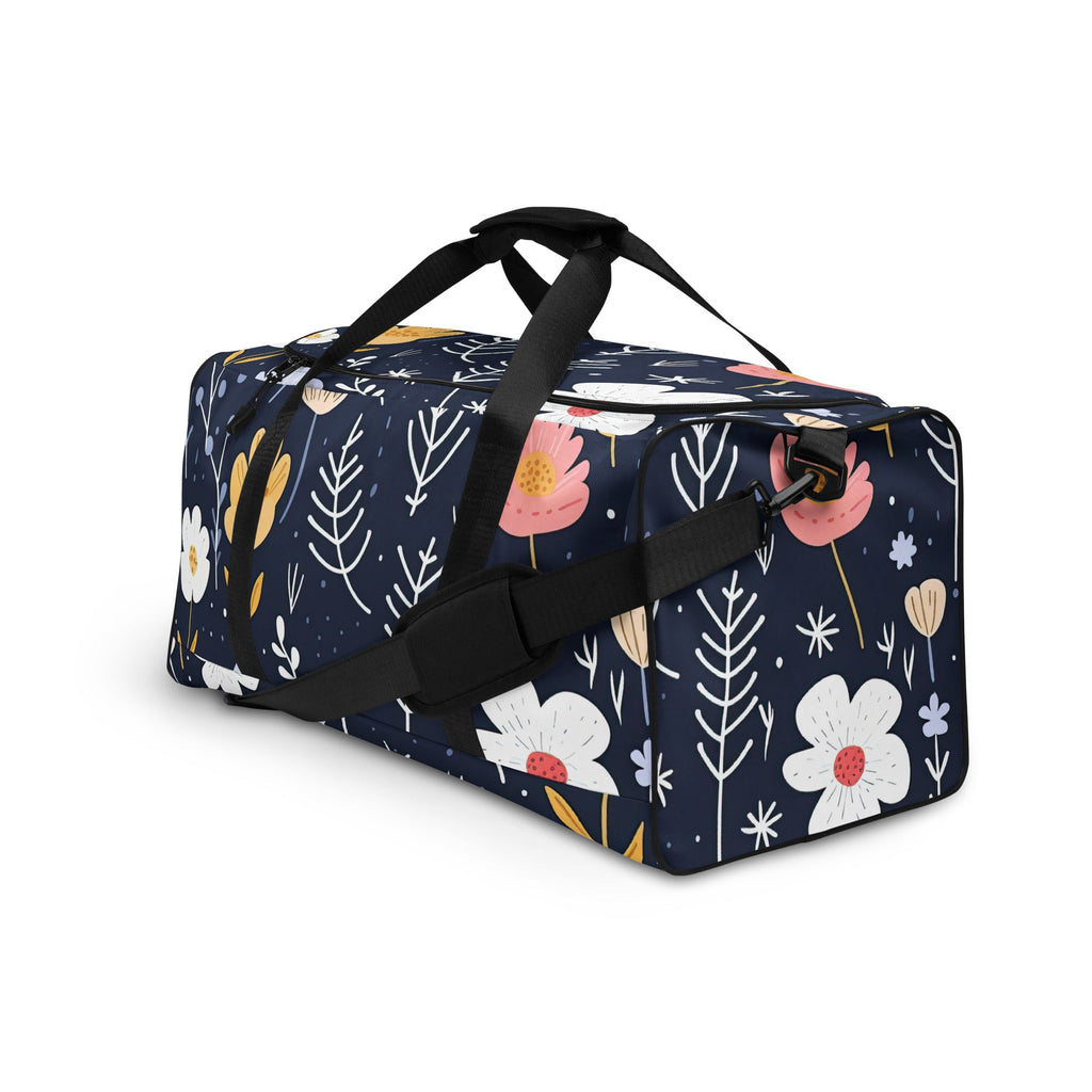 Floral Duffle Bag, Flower Lover Gym Bag, Botanical Travel Bag, Flower Enthusiast Bag, Blossom Duffle, Lovely Bloom Carryall, Spring Inspired Luggage
