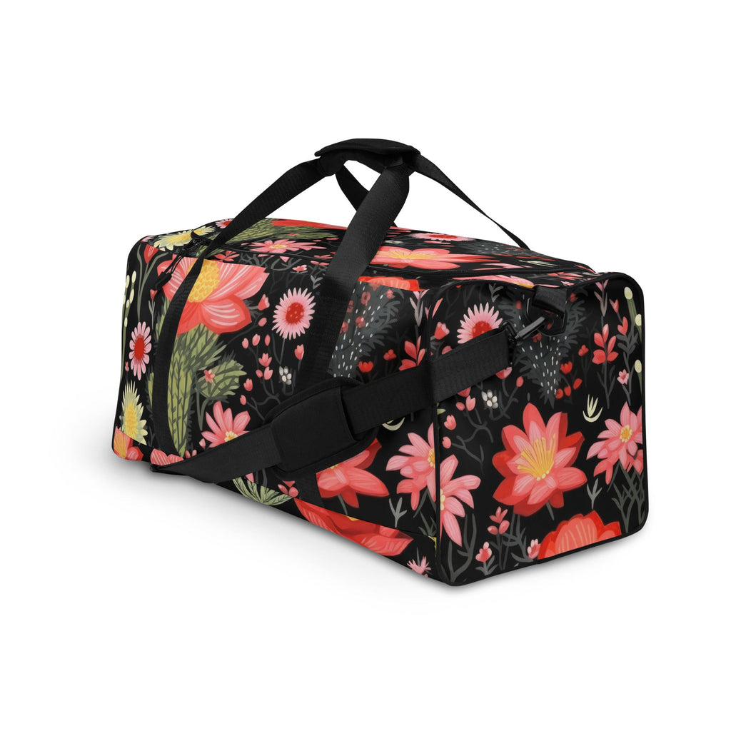 Floral Duffle Bag, Flower Lover Gym Bag, Botanical Travel Bag, Flower Enthusiast Bag, Blossom Duffle, Lovely Bloom Carryall, Spring Inspired Luggage