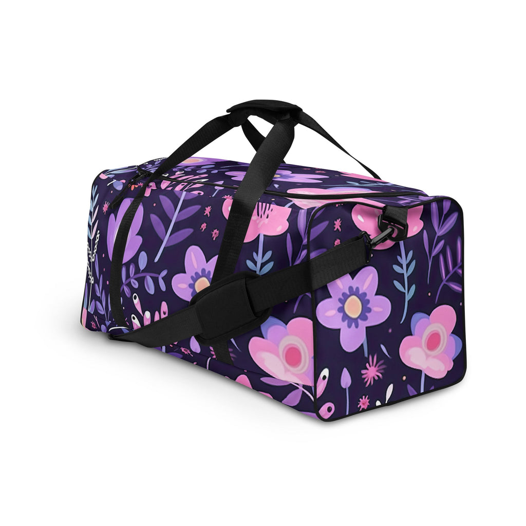 Floral Duffle Bag, Flower Lover Gym Bag, Botanical Travel Bag, Flower Enthusiast Bag, Blossom Duffle, Lovely Bloom Carryall, Spring Inspired Luggage