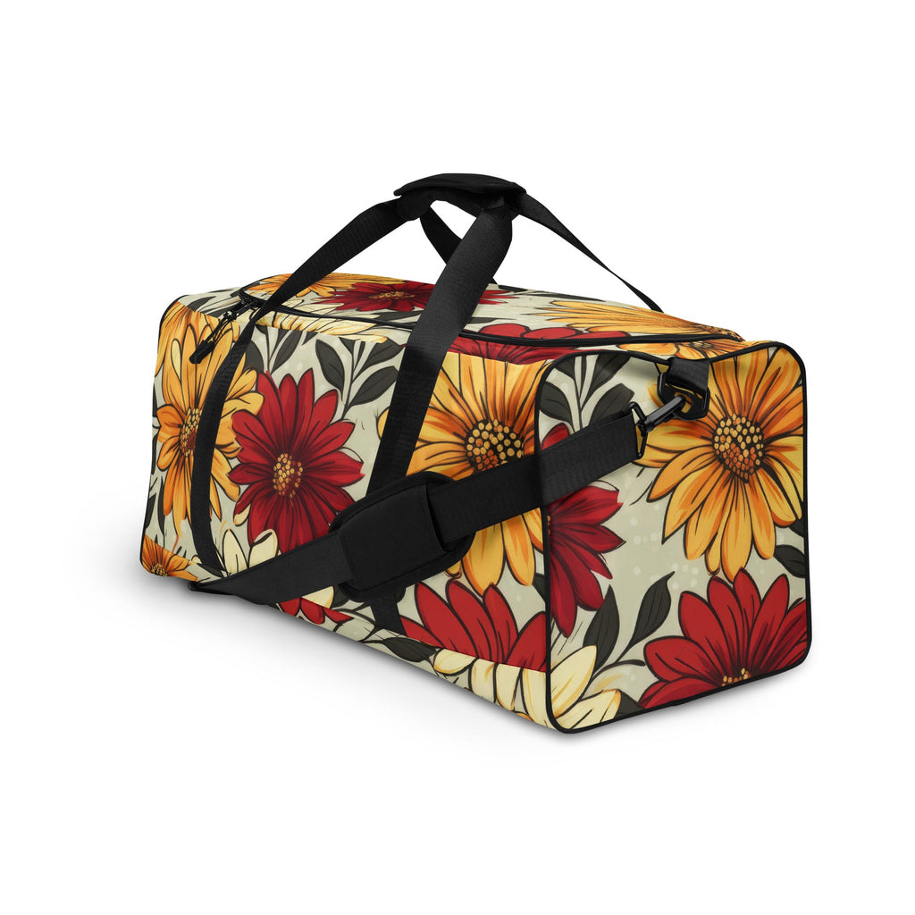 Floral Duffle Bag, Flower Lover Gym Bag, Botanical Travel Bag, Flower Enthusiast Bag, Blossom Duffle, Lovely Bloom Carryall, Spring Inspired Luggage
