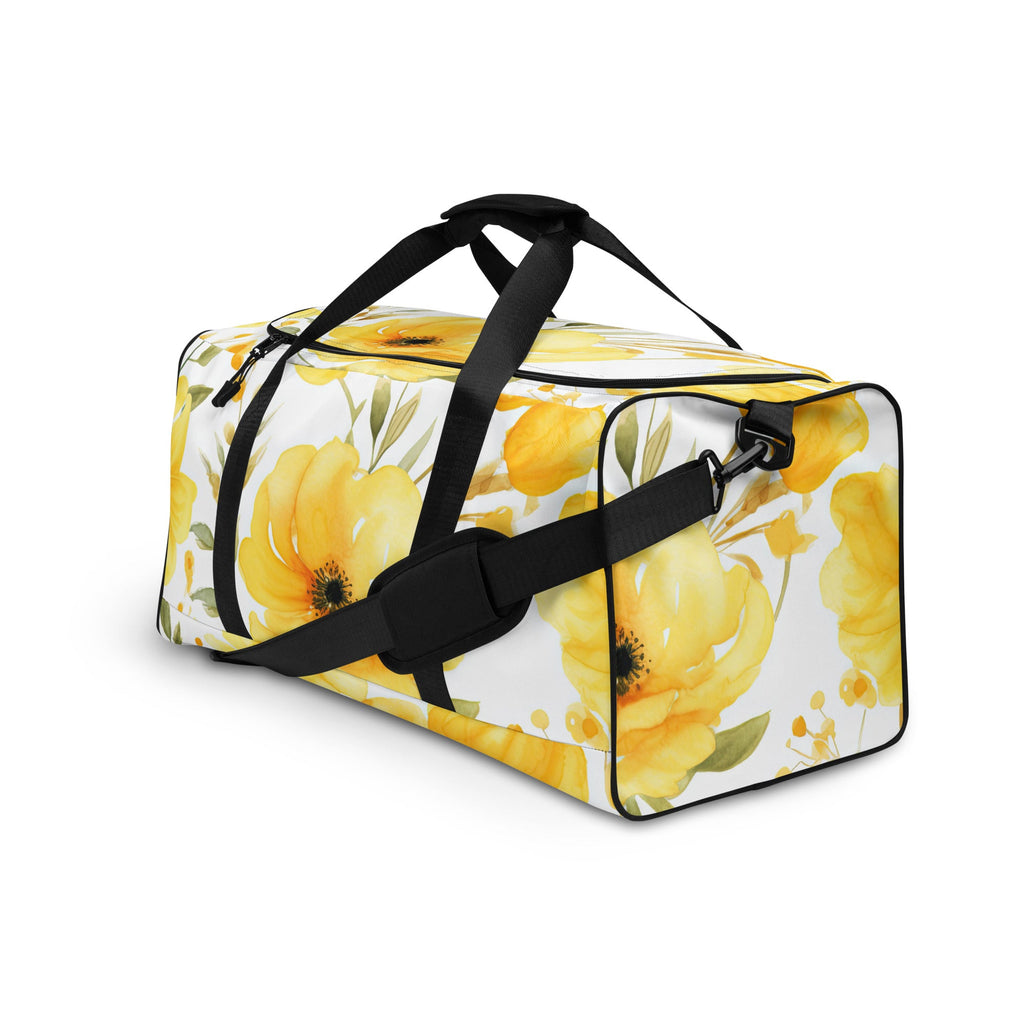 Floral Duffle Bag, Flower Lover Gym Bag, Botanical Travel Bag, Flower Enthusiast Bag, Blossom Duffle, Lovely Bloom Carryall, Spring Inspired Luggage